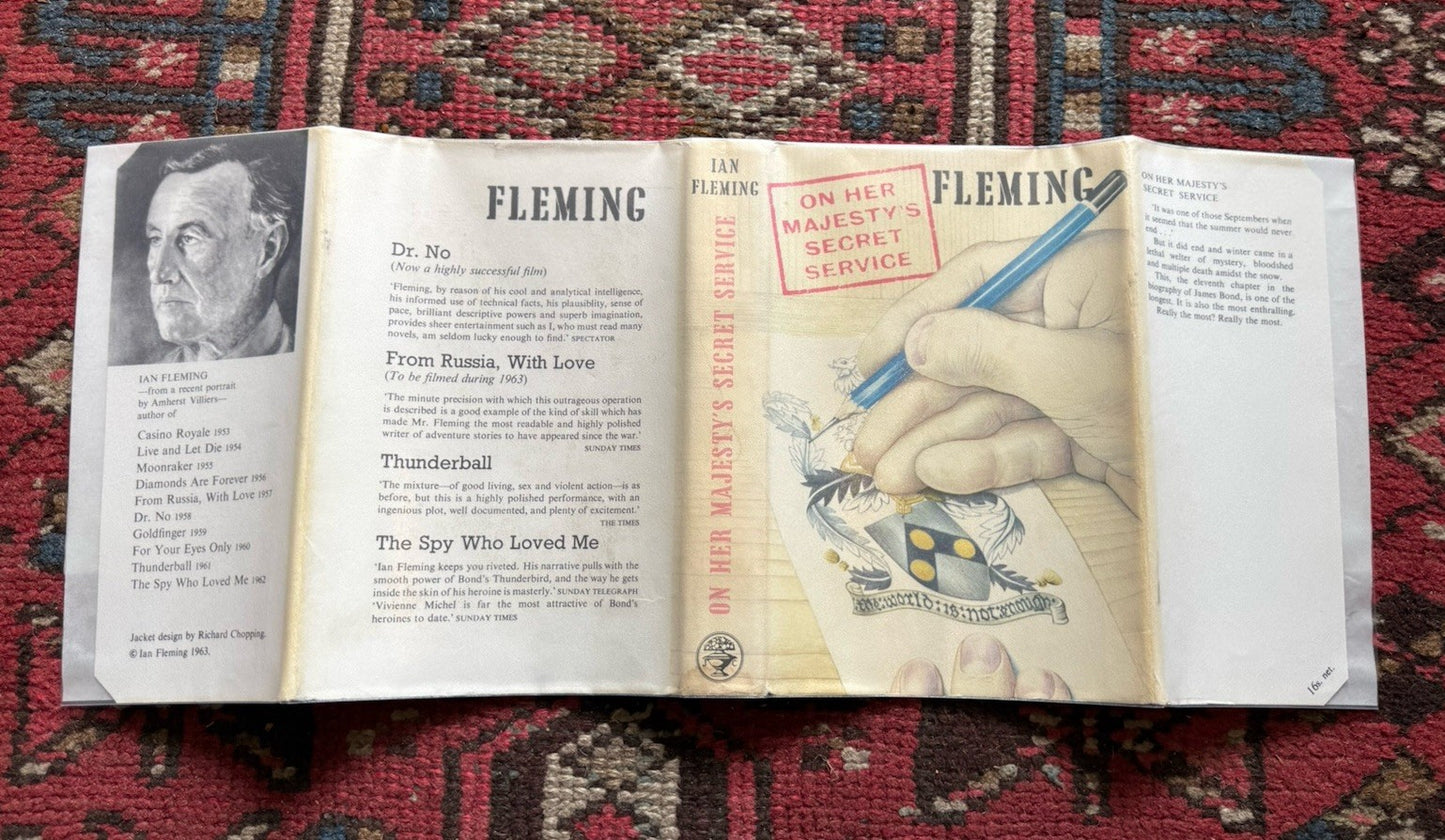 SIGNED by IAN FLEMING + SABLE BASILISK On Her Majestys Secret Service