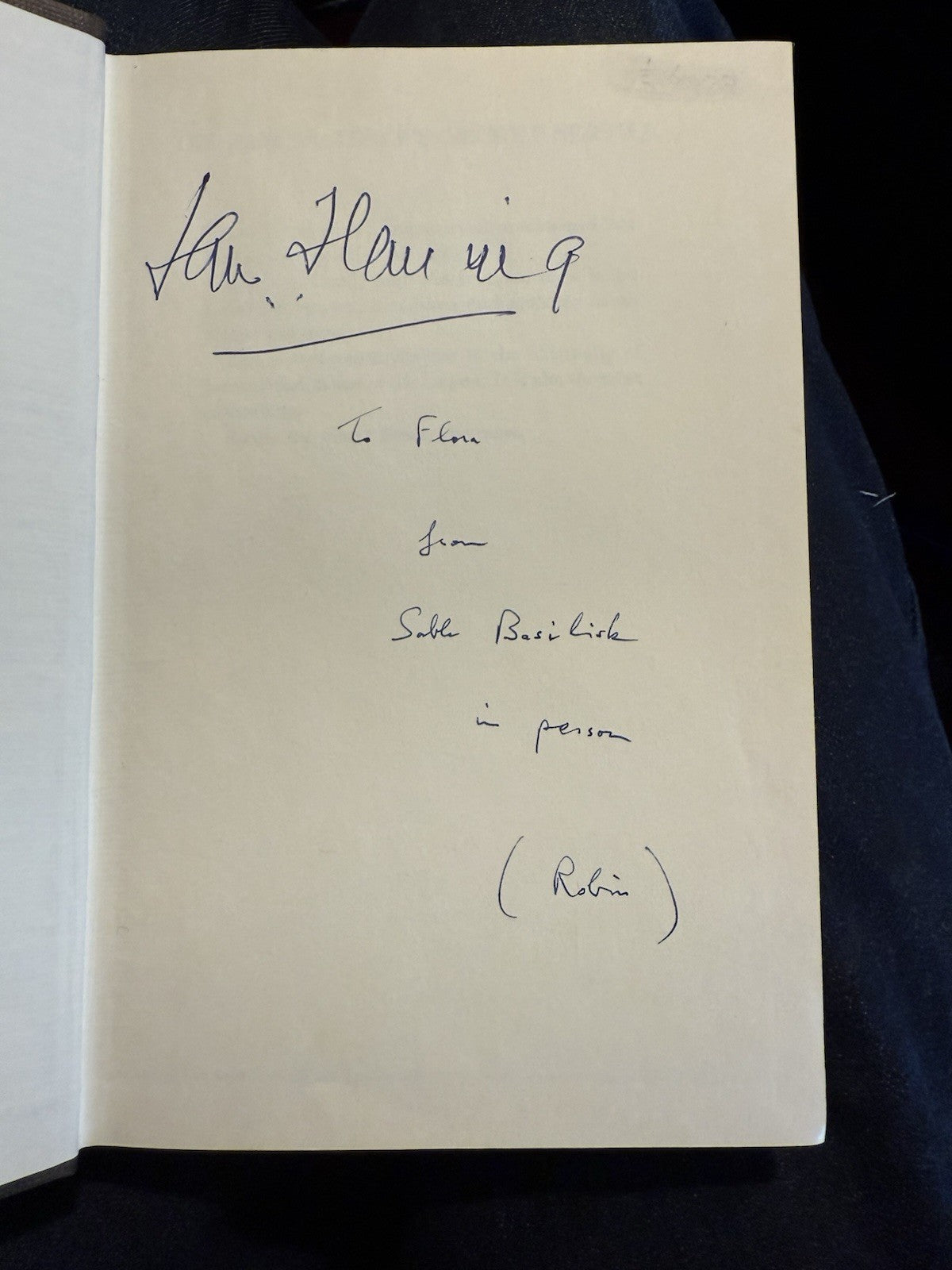SIGNED by IAN FLEMING + SABLE BASILISK On Her Majestys Secret Service