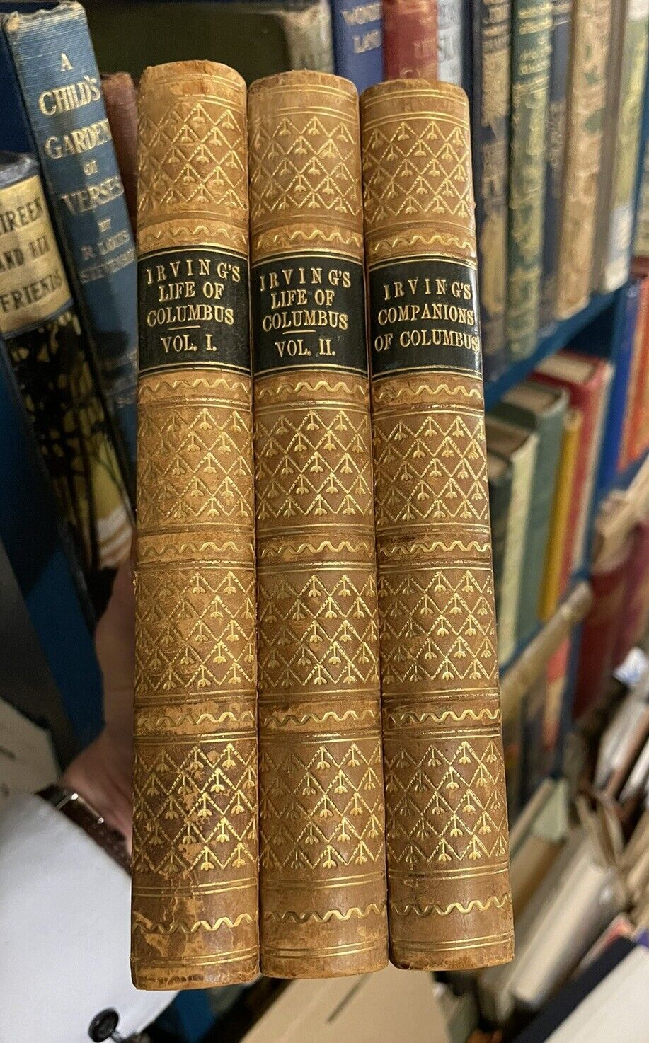 1850 The Life and Voyages of Christopher Columbus (3 Vols) Washington Irving