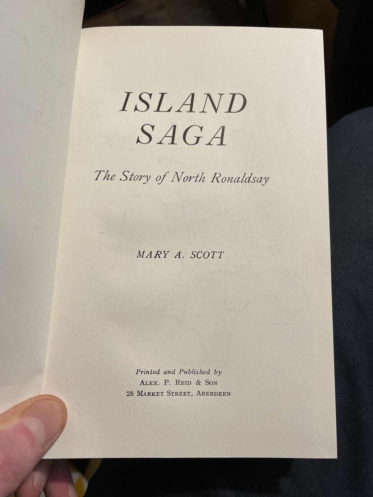 Island Saga: The story of North Ronaldsay : Mary Scott : 1st Edition 1967