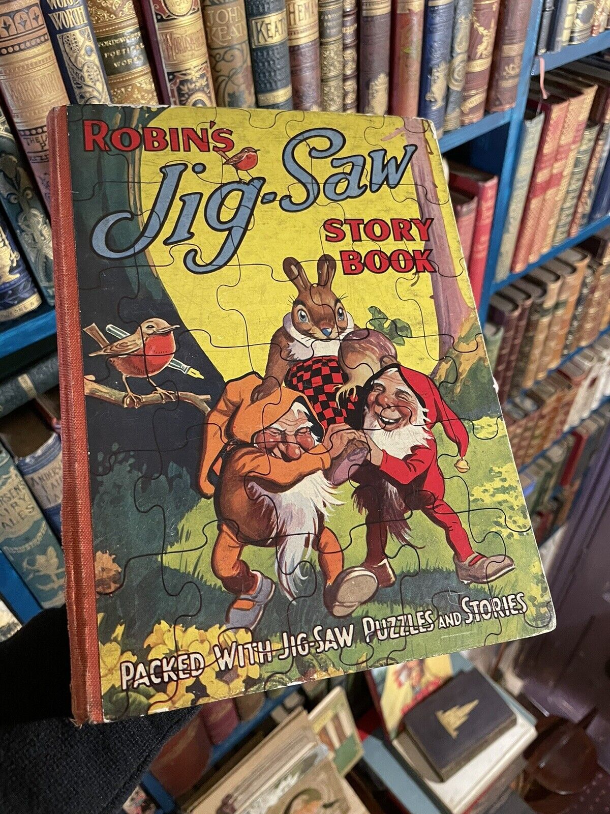 c1938 Robin's Jig-Saw Story Book : 5 Jigsaw Puzzles (Complete) VGC