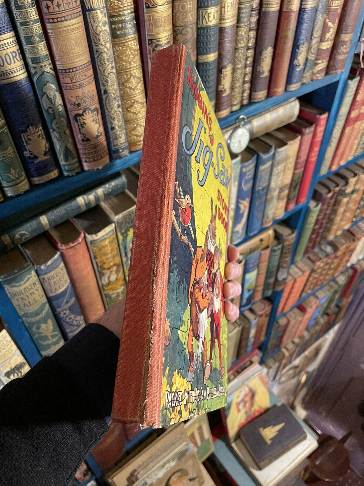 c1938 Robin's Jig-Saw Story Book : 5 Jigsaw Puzzles (Complete) VGC
