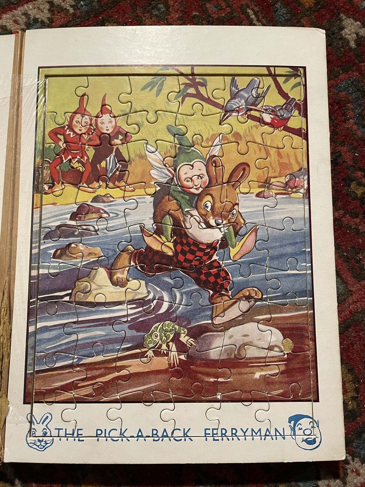 c1938 Robin's Jig-Saw Story Book : 5 Jigsaw Puzzles (Complete) VGC