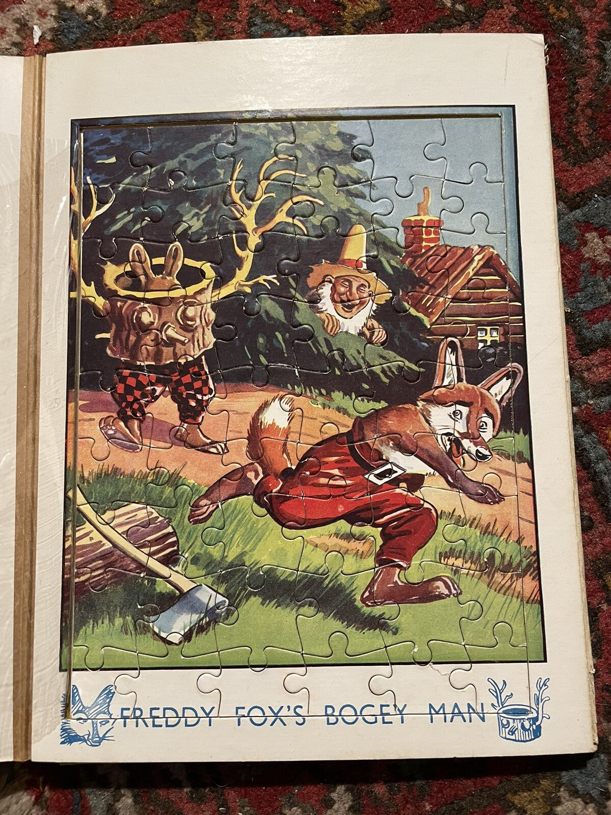 c1938 Robin's Jig-Saw Story Book : 5 Jigsaw Puzzles (Complete) VGC