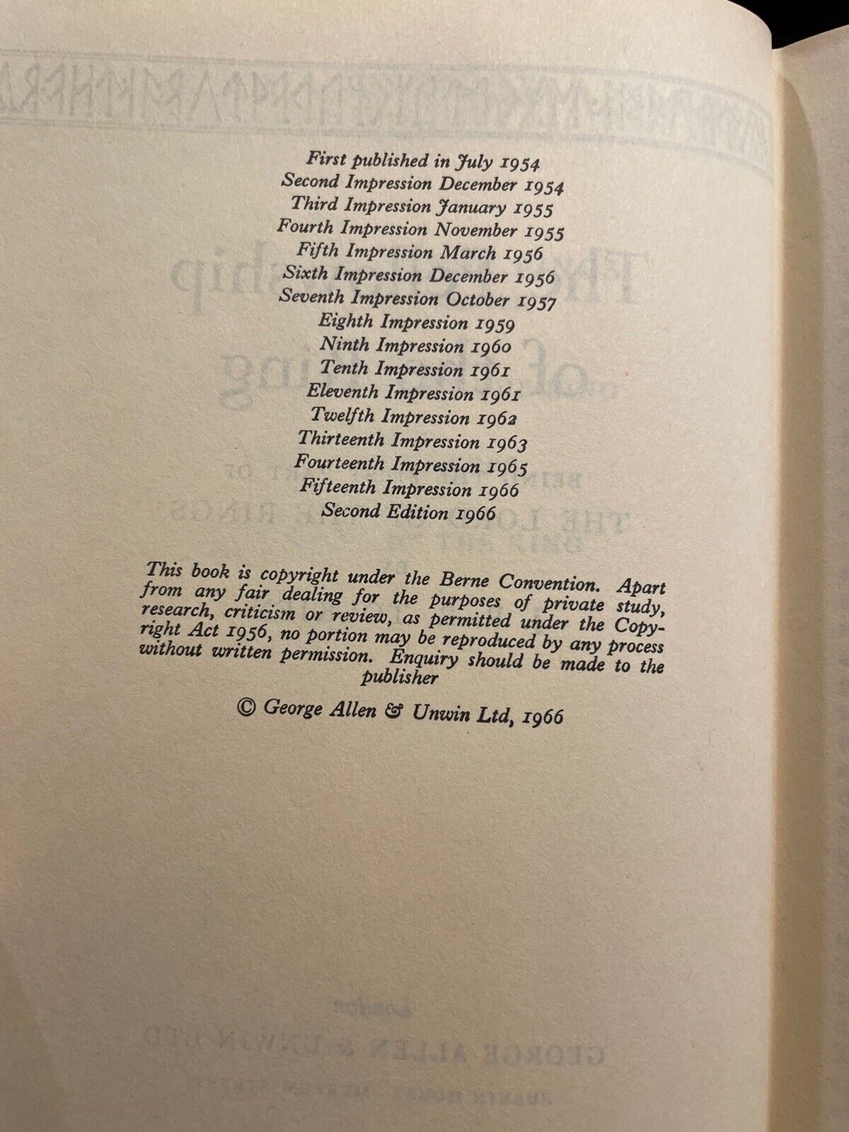 J R R Tolkien The Lord of The Rings 1966 (2nd Edition) 1st/1st/3rd (1966)