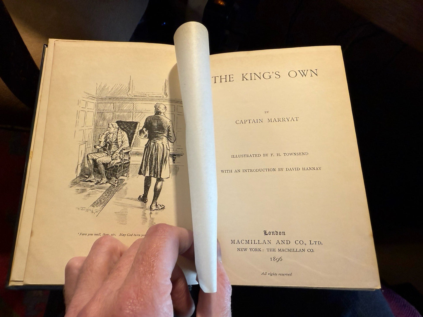 Captain Marryat : The King’s Own : Signed Binding A A Turbayne : Macmillan 1896