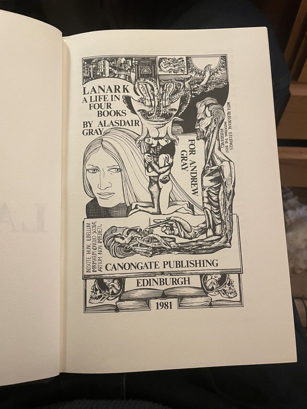 Alasdair Gray : Lanark : A Life in Four Books : 1st/1st UK Edition 1981