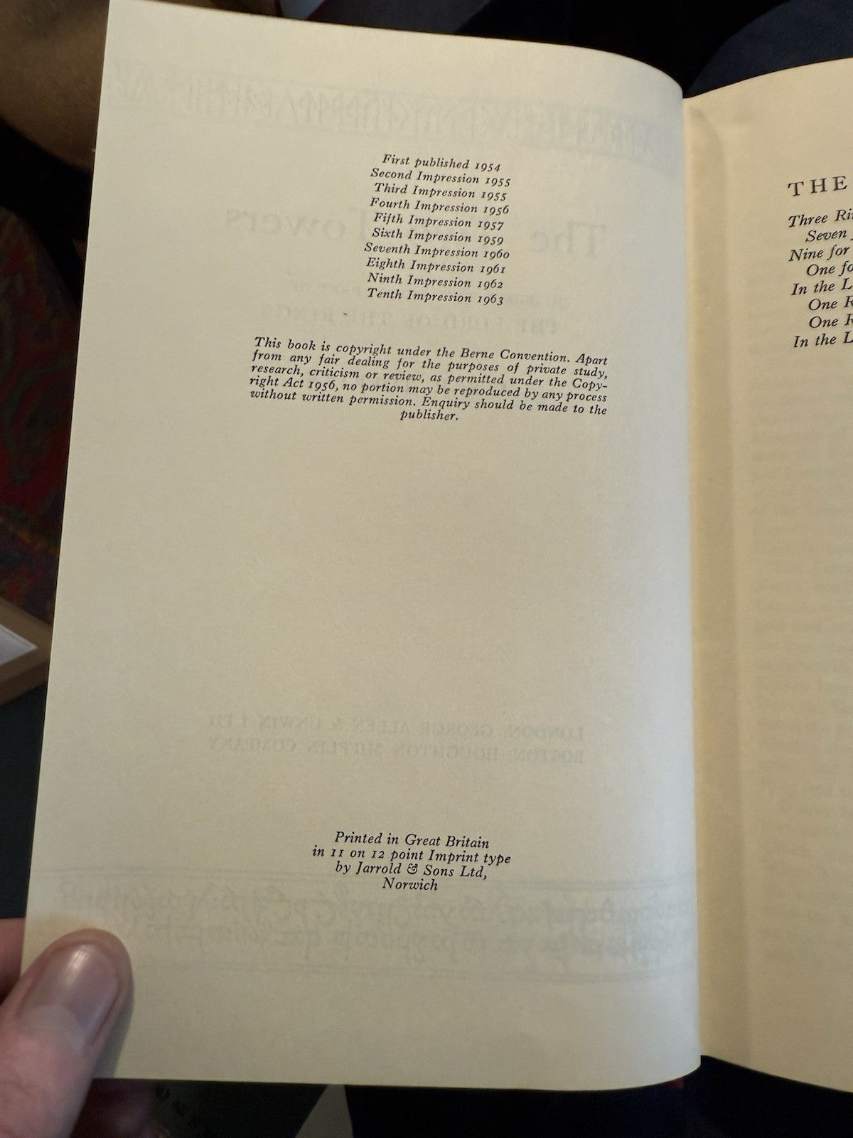 JRR Tolkien : Lord Rings of the Rings : 1st Ed 12/10/10 : In Slipcase 1962-63