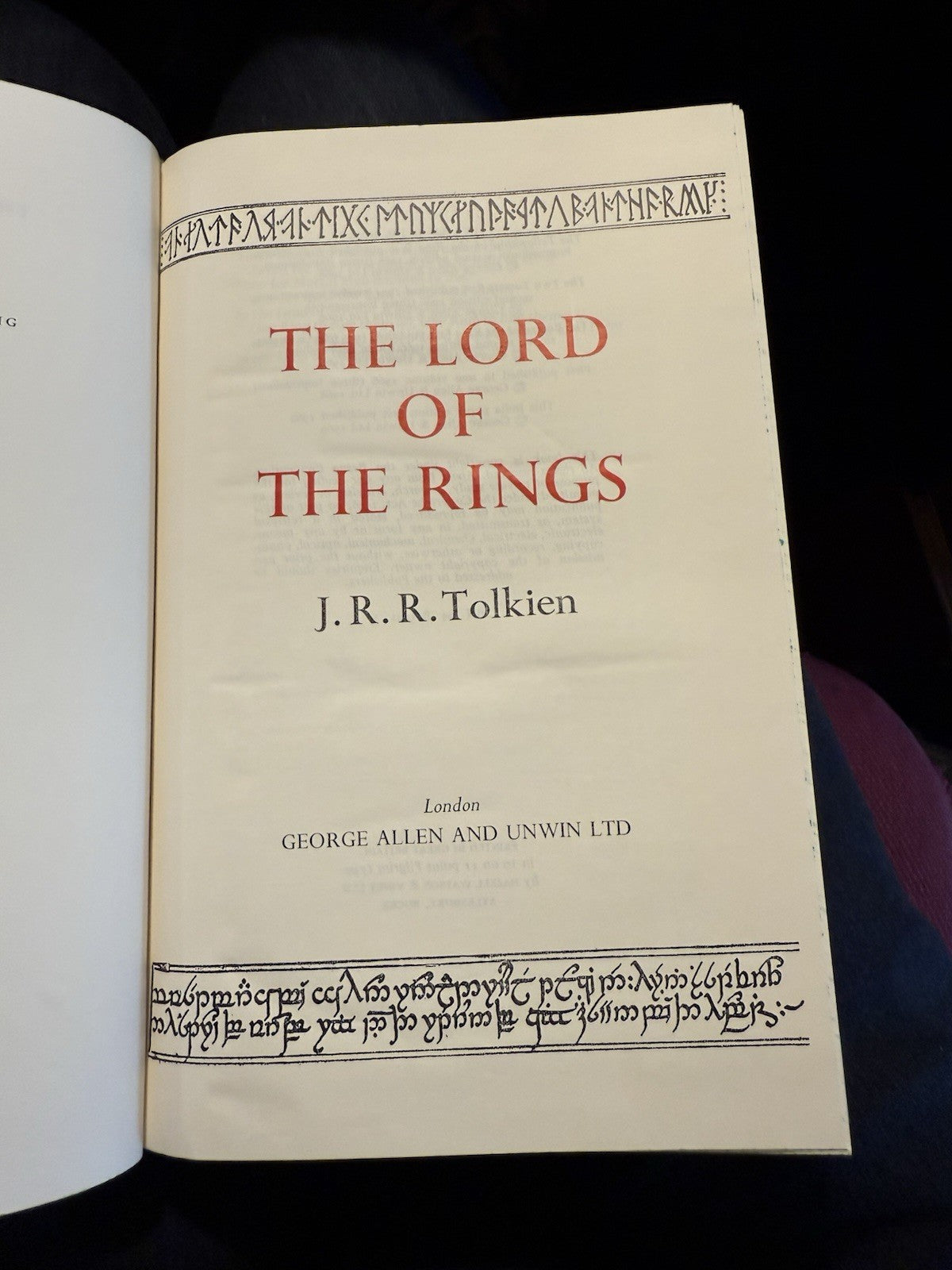 J R R Tolkien : The Lord Of The Rings : First Deluxe Edition 1969 : India Paper