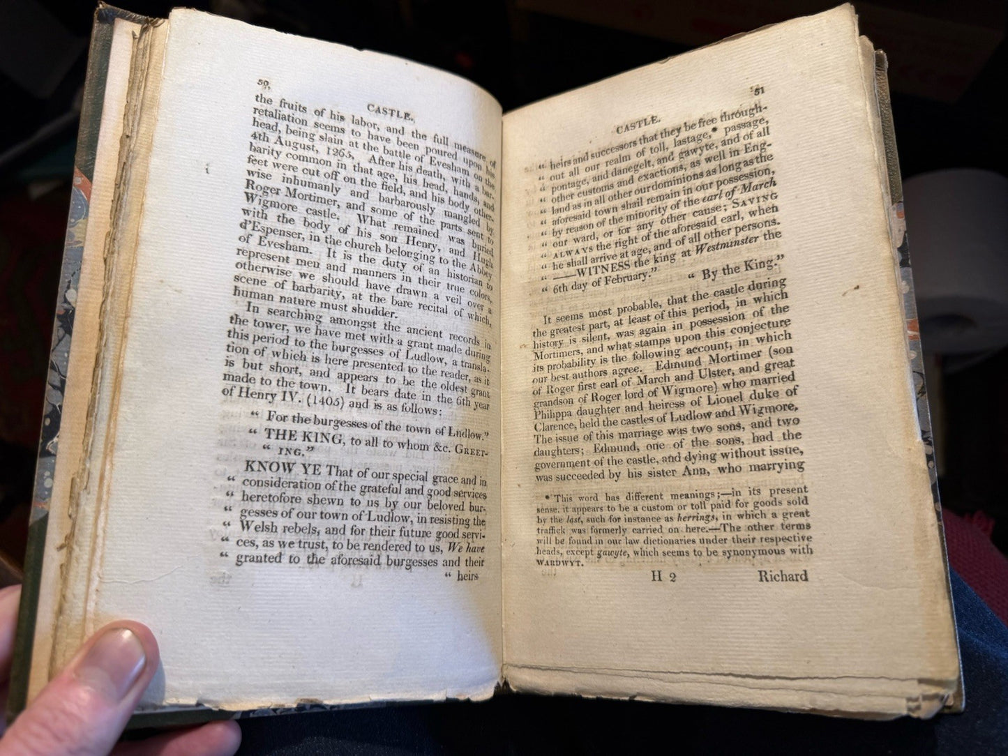1811 Description of the Town of Ludlow (Shropshire) Account of Castle & Environs