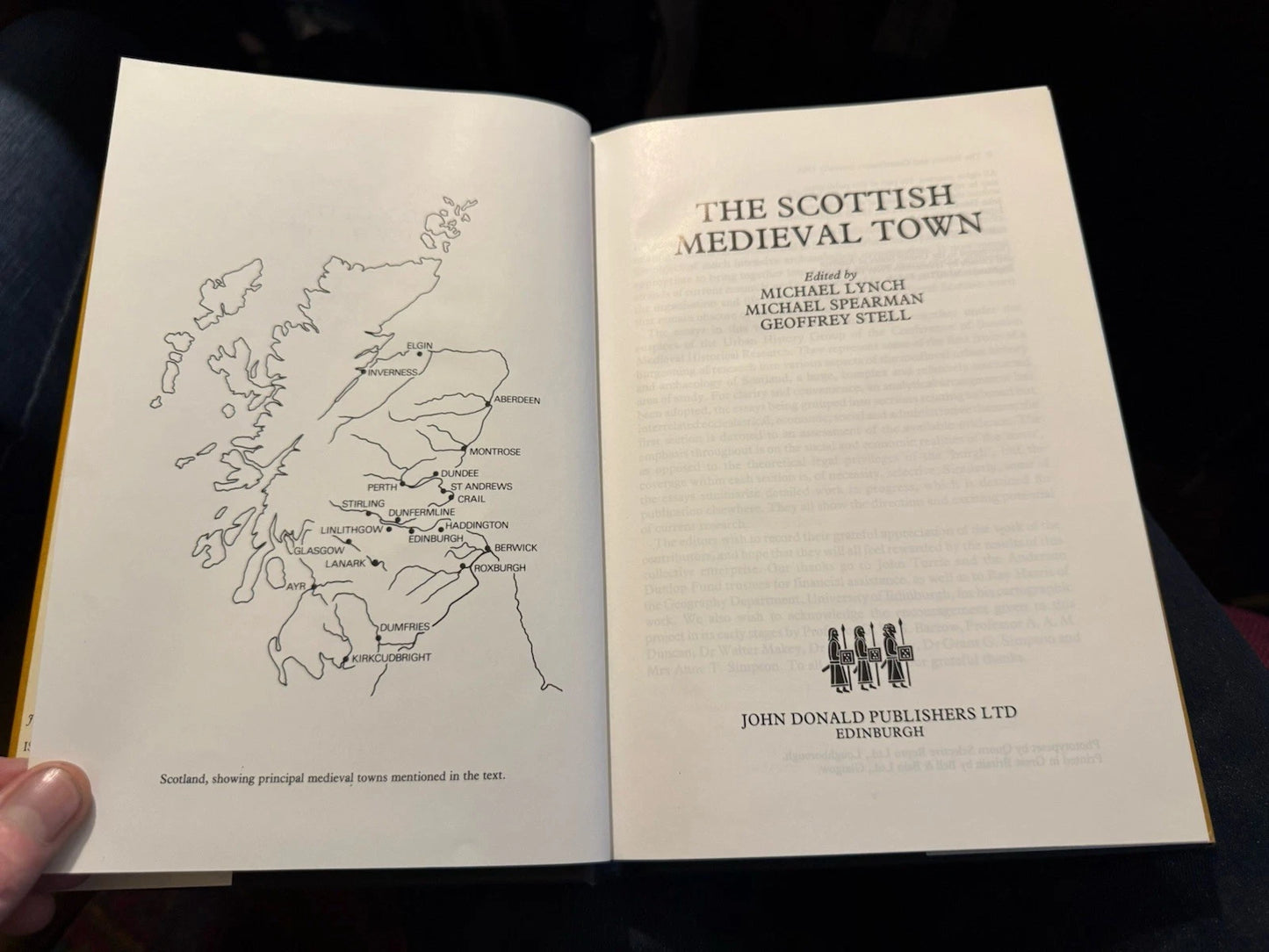 The Scottish Medieval Town; Michael Lynch (1988 Hardback in DJ) Scottish History