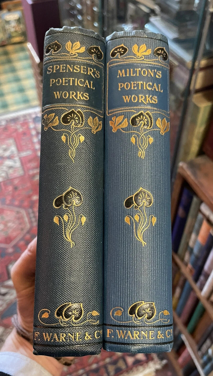 The Poetical Works of Milton & Spenser (2 Vols) Decorative Uniform Cloth Binding