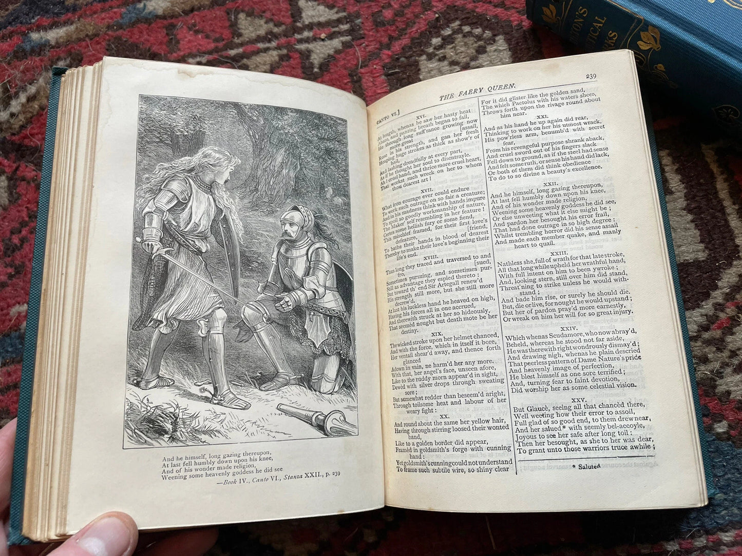 The Poetical Works of Milton & Spenser (2 Vols) Decorative Uniform Cloth Binding