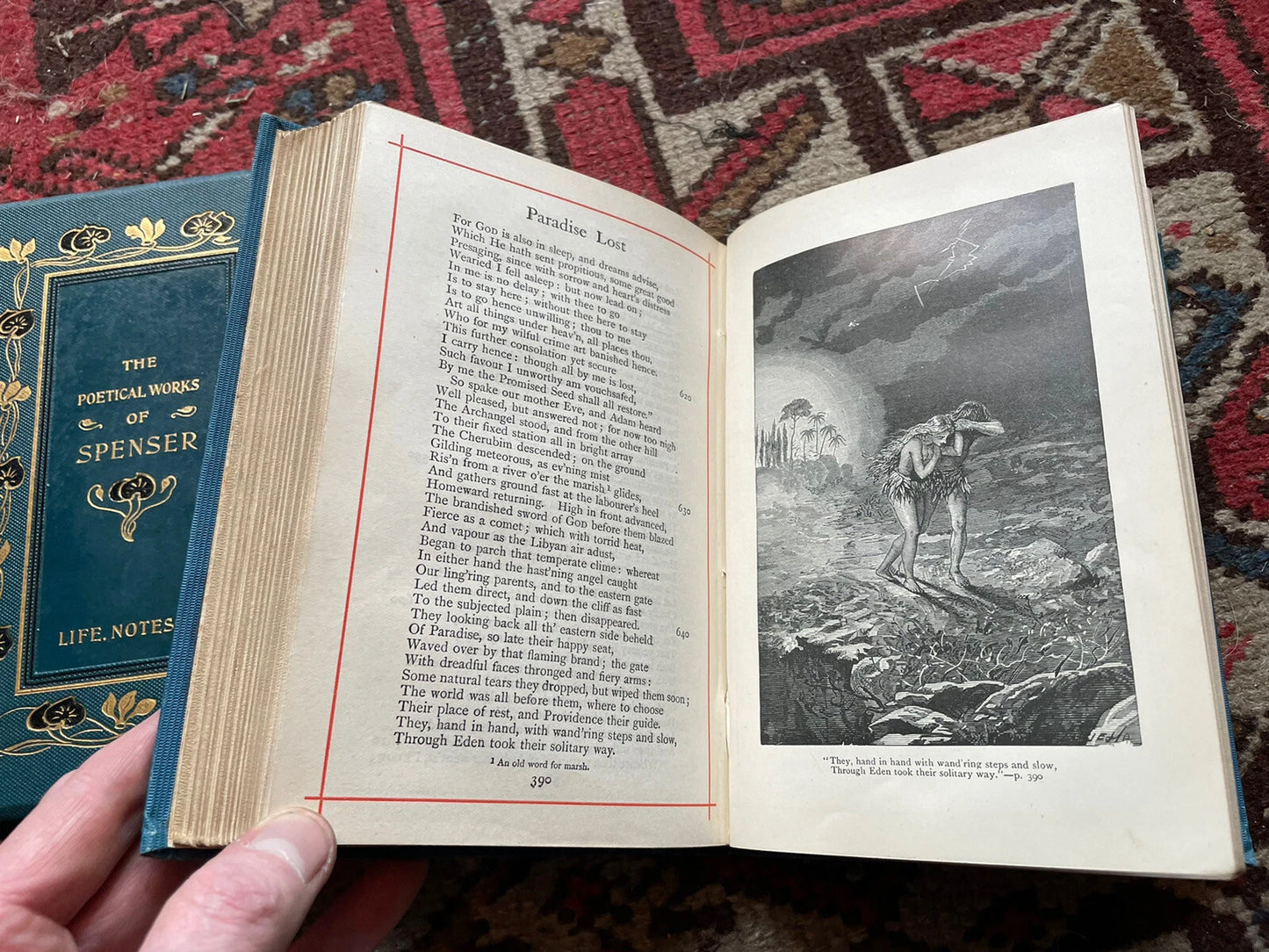 The Poetical Works of Milton & Spenser (2 Vols) Decorative Uniform Cloth Binding