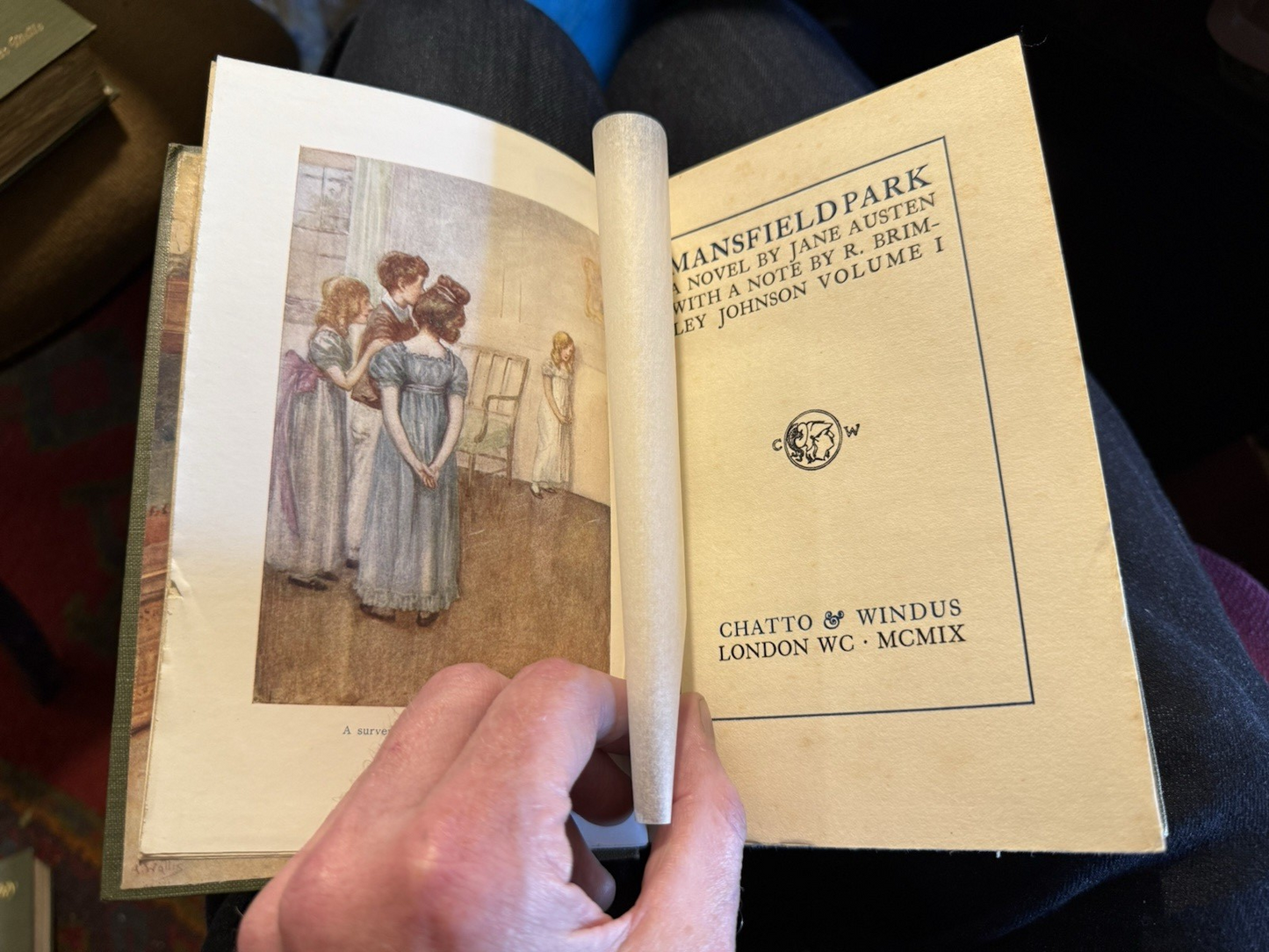 Jane Austen : Mansfield Park (2 Volumes) Illustrations in Colour 1908