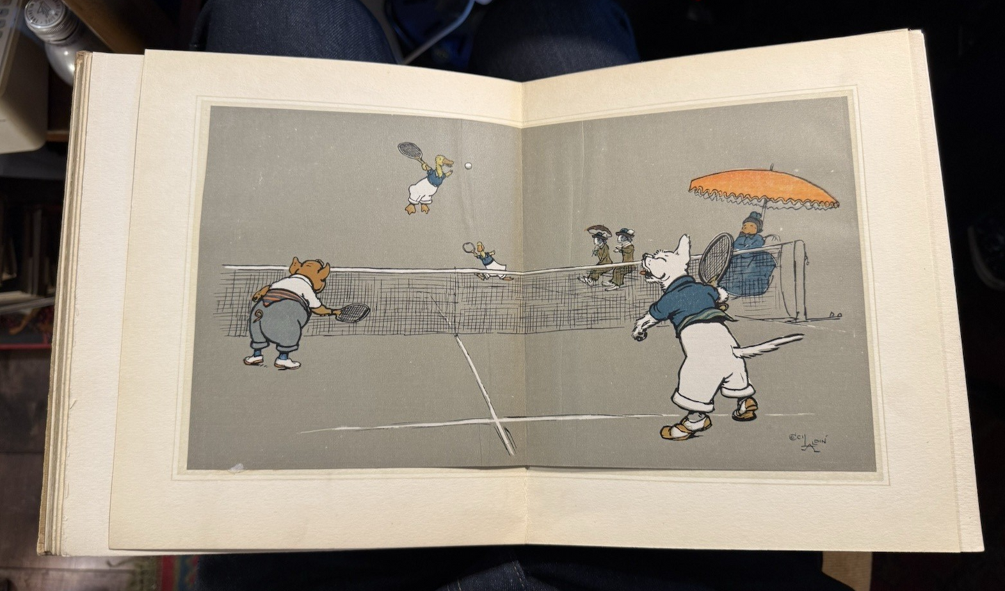 Cecil Aldin's Merry Party : Anthropomorphic Pigs, Dogs, Cats : Scarce 1st Ed
