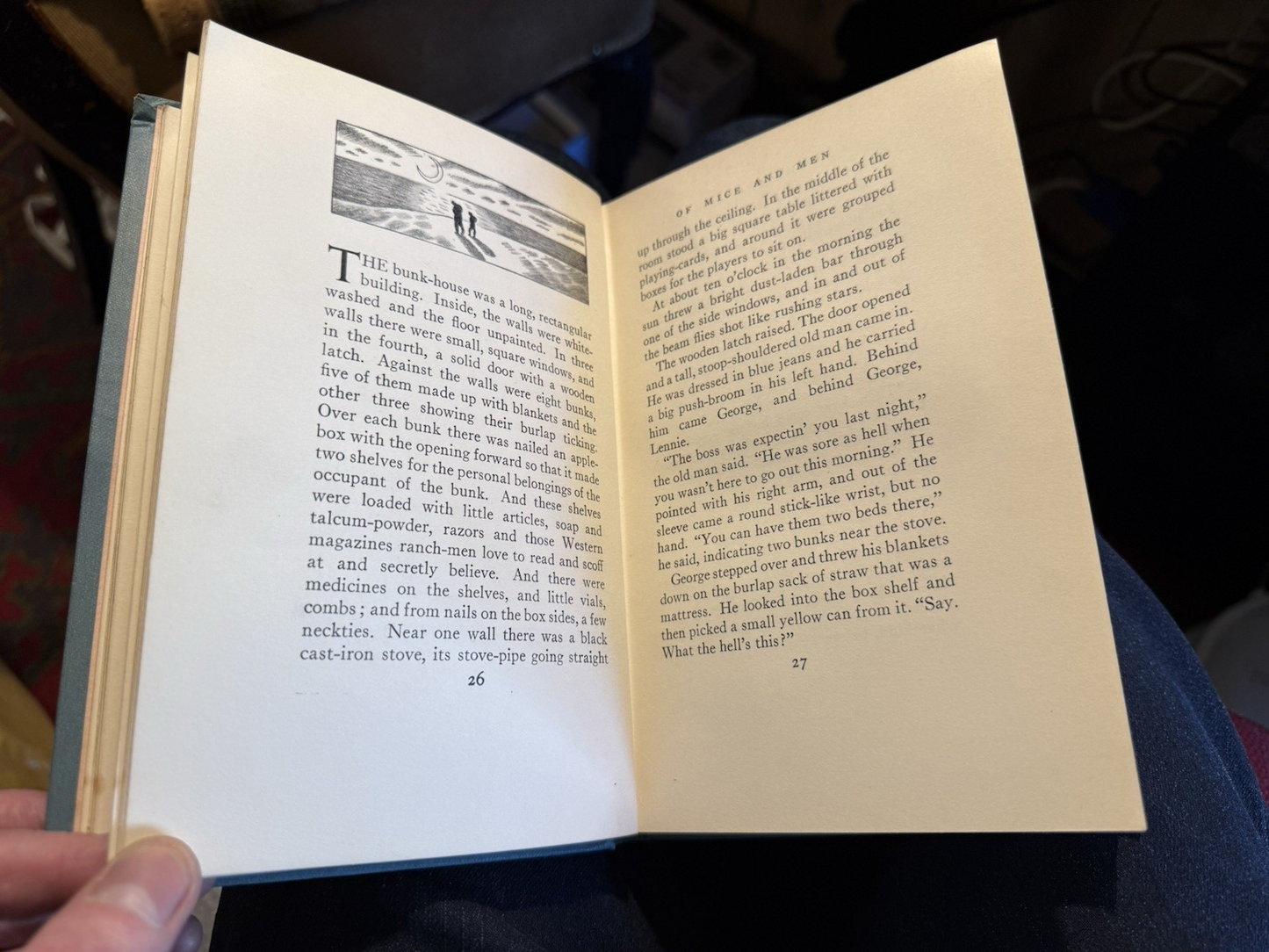 John Steinbeck : Of Mice and Men : 1st UK Edition 1937 : Illustrated