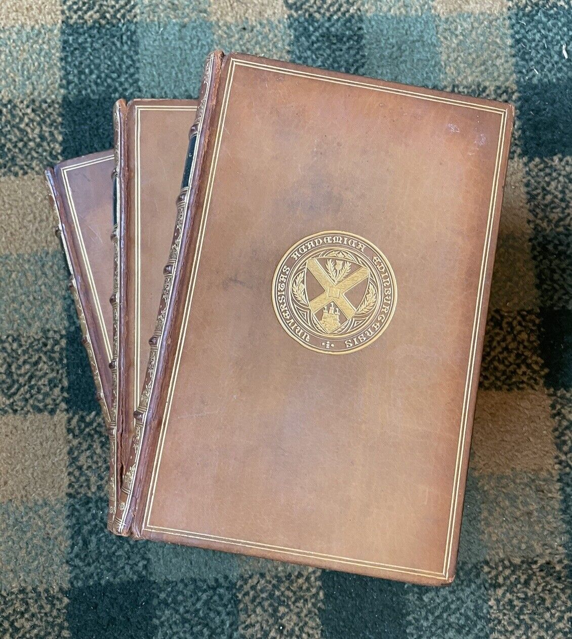 The Poetical Works of John Milton (3 Volumes) Handsome Calf Bindings 1890s