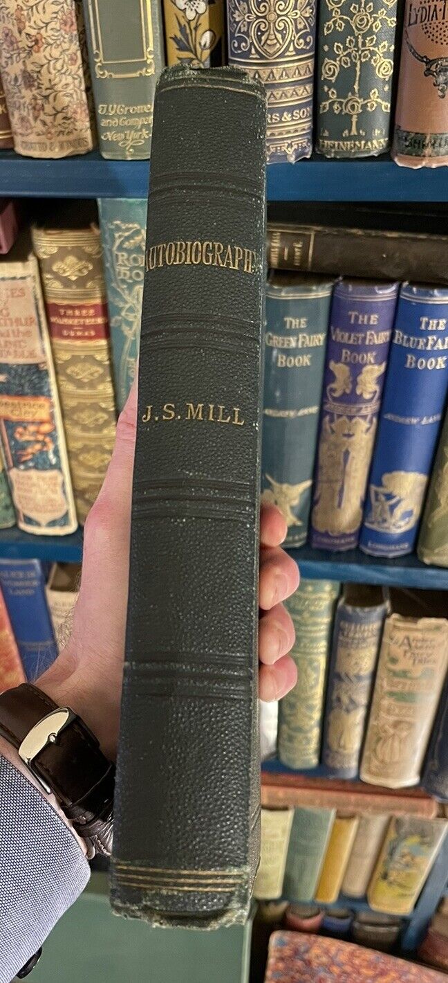 1873 Autobiography by John Stuart Mill : 1st Edition / 2nd Issue with Errata