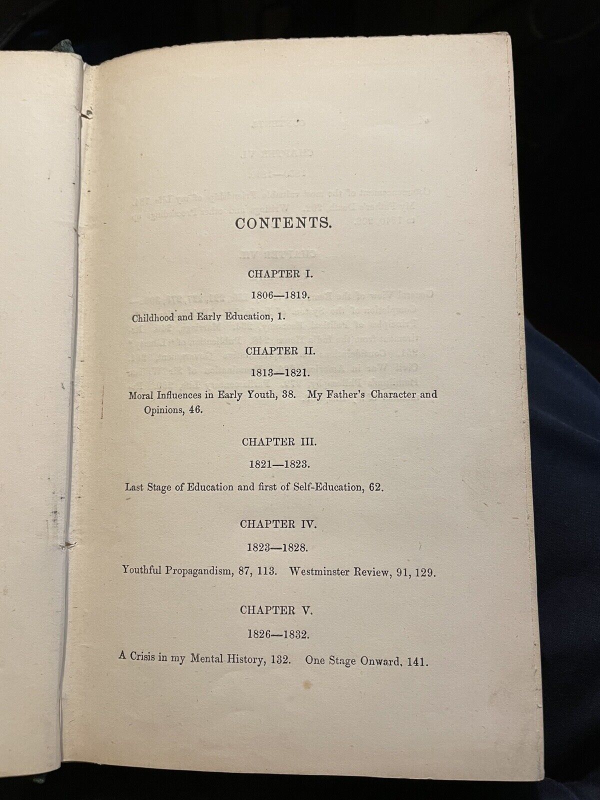 1873 Autobiography by John Stuart Mill : 1st Edition / 2nd Issue with Errata