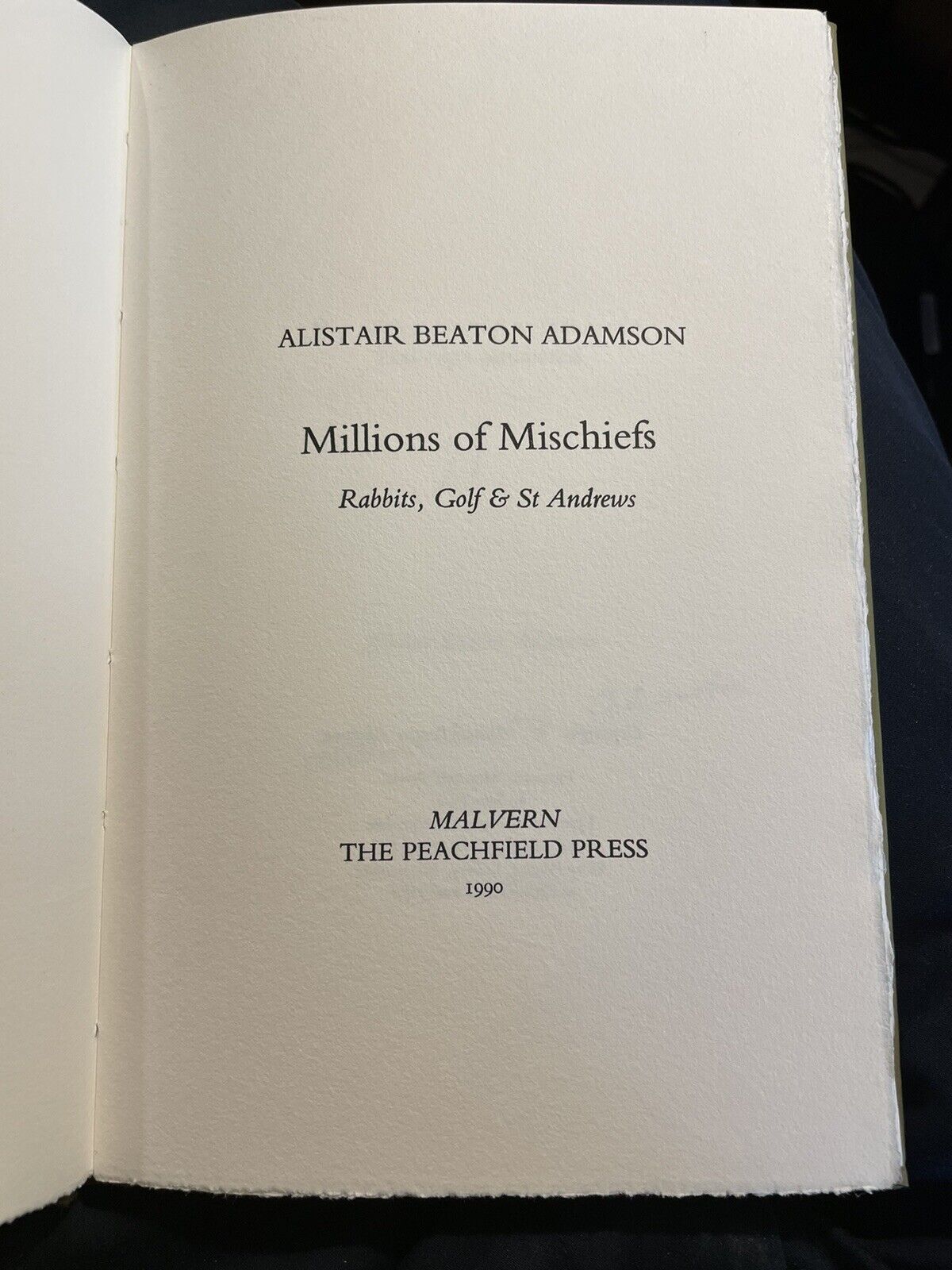 Alistair Beaton Adamson : Millions of Mischiefs : Rabbits Golf & St Andrews