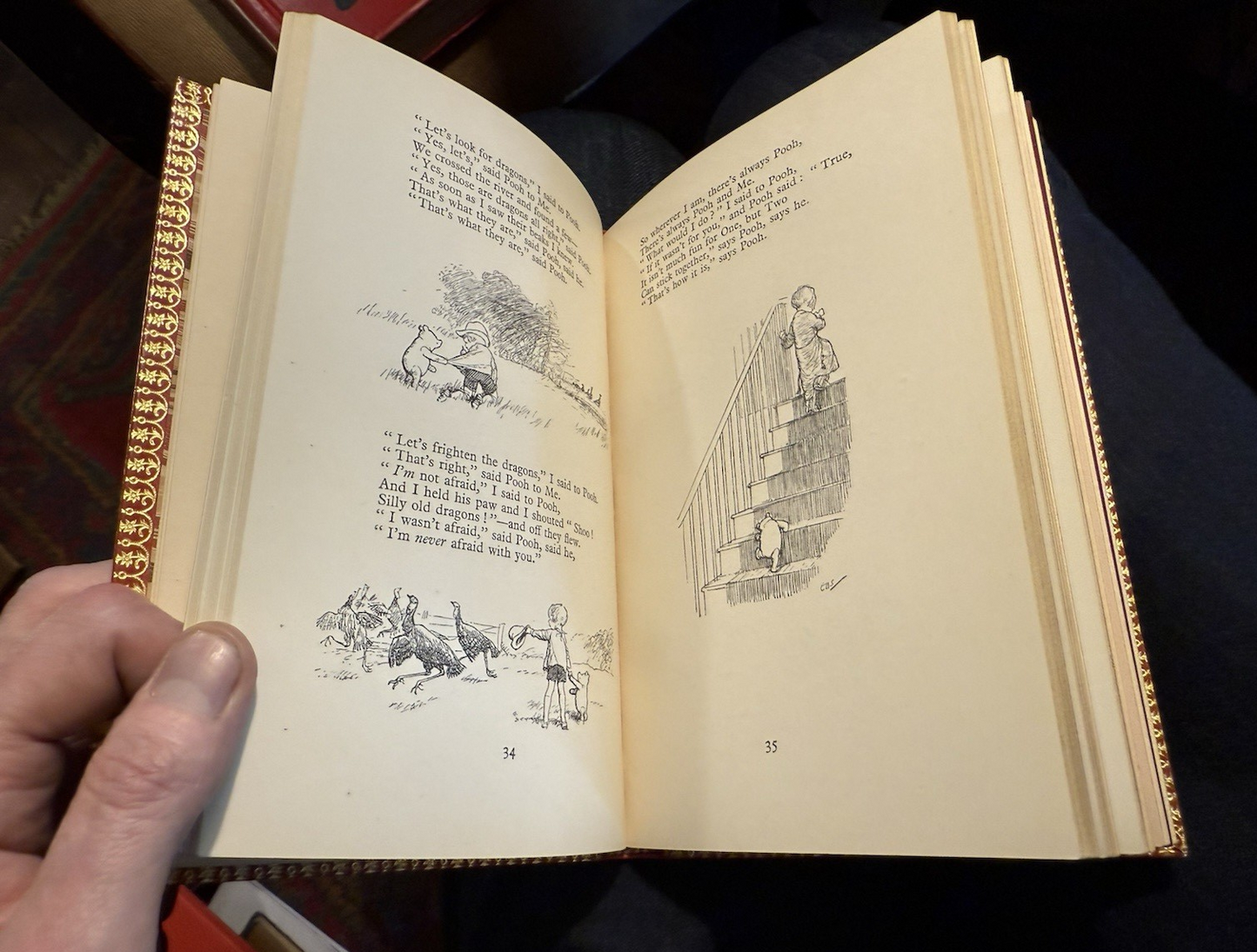 A A Milne : Now We Are Six : 1st/1st : Fine Binding (Baynun Riviere) 1927