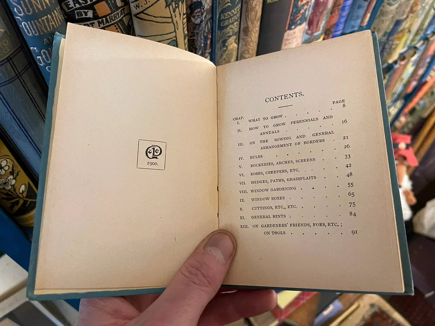 1900 On Miniature and Window Gardening : Allen & Godfrey : Antique Book