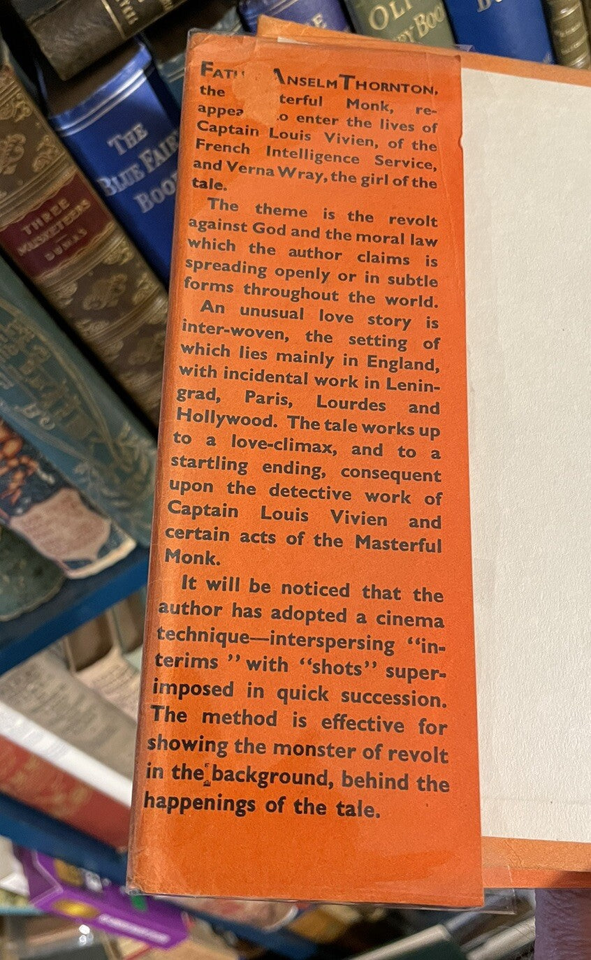 1936 The Coming of the Monster : Owen Francis Dudley : Detective Novel in DJ