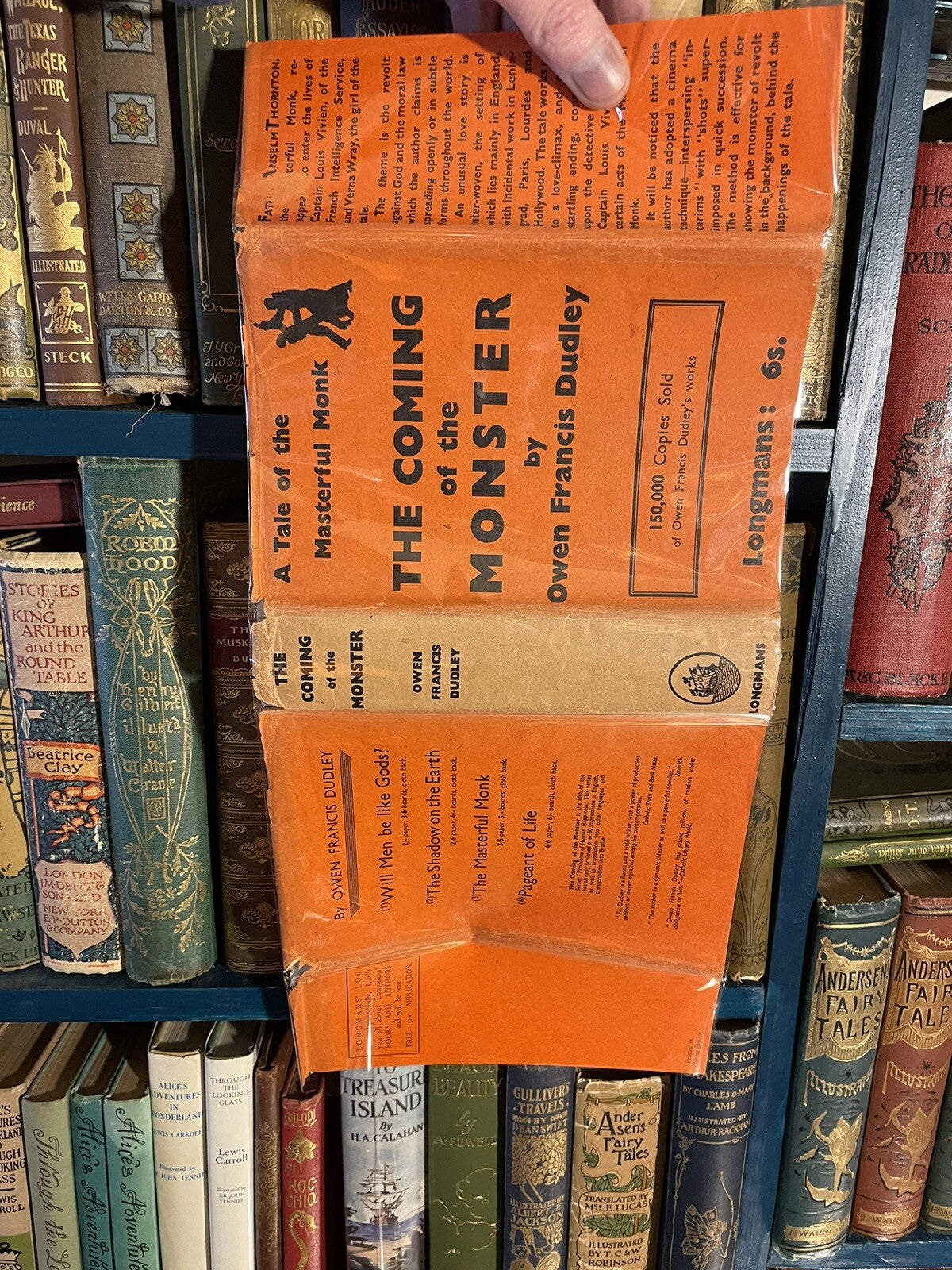 1936 The Coming of the Monster : Owen Francis Dudley : Detective Novel in DJ