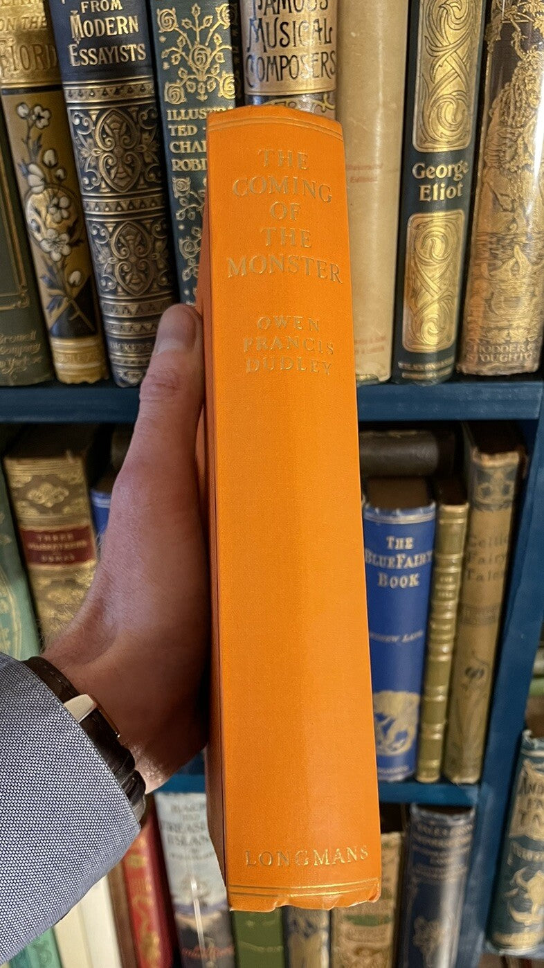 1936 The Coming of the Monster : Owen Francis Dudley : Detective Novel in DJ