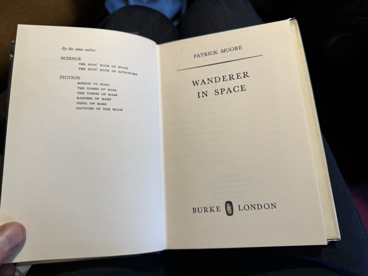 1961 Patrick Moore : Wanderer in Space : 1st Edition : Science Fiction