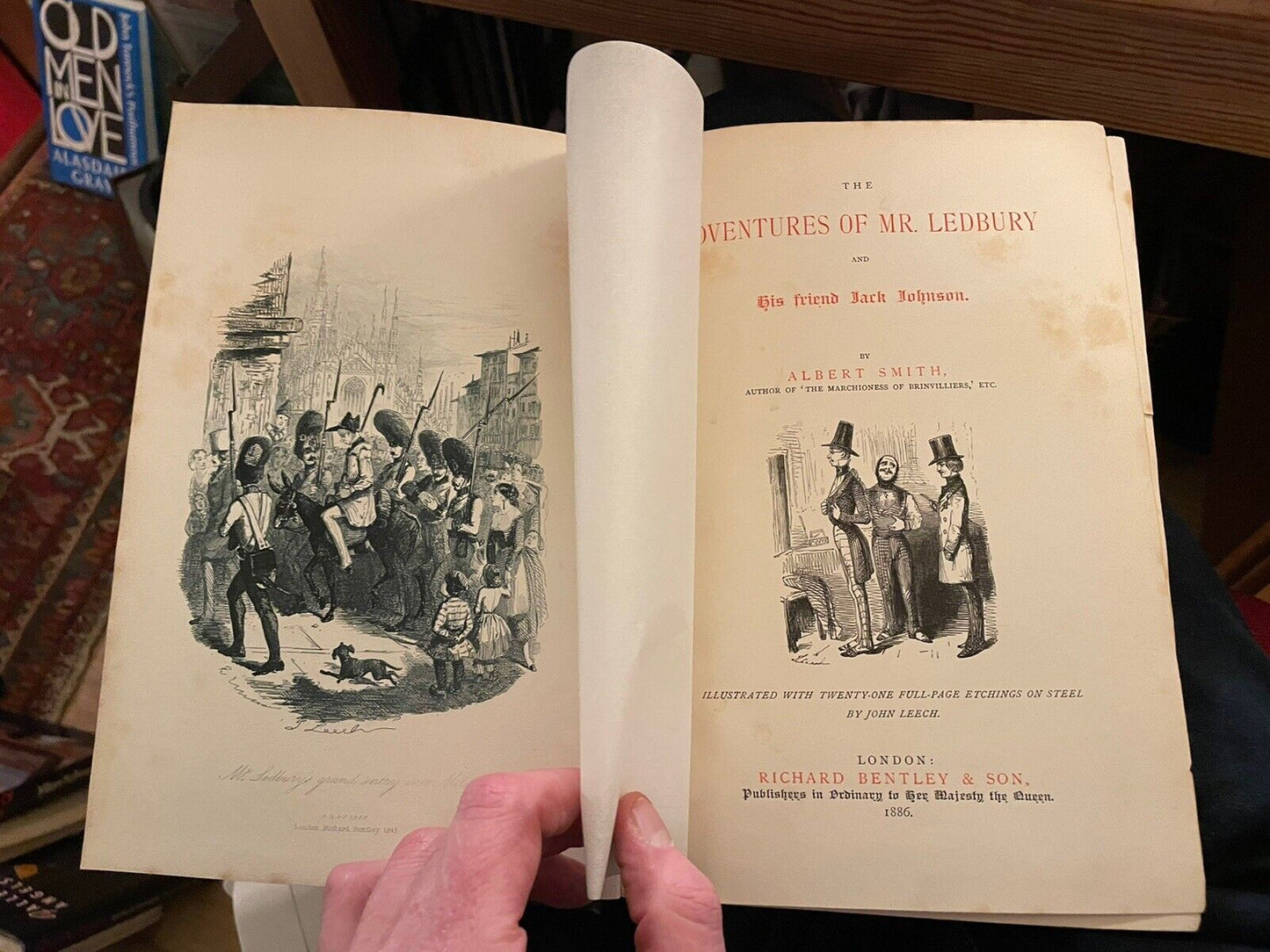 1886 Smith's Adventures of Mr. Ledbury : John Leech : Edwin A Dawes : Magician