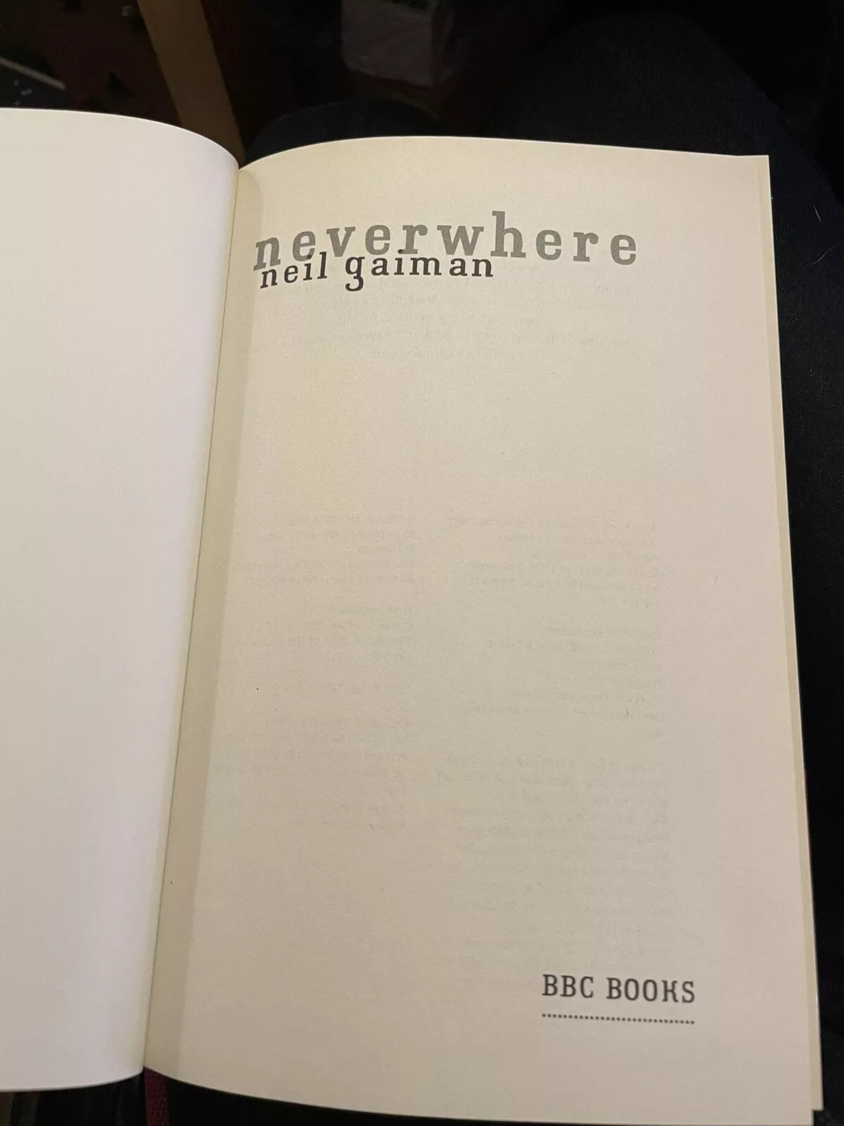 Neil Gaiman : Neverwhere : 1st/1st UK Edition : Hardback in Dust Jacket 1996