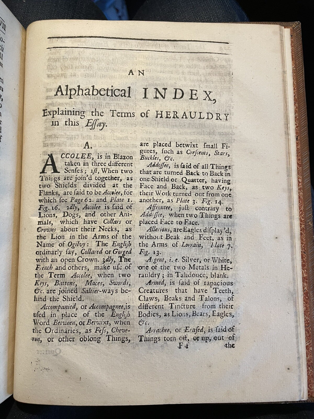 1718 Nisbet : An Essay on the Ancient and Modern use of Armories : Heraldry