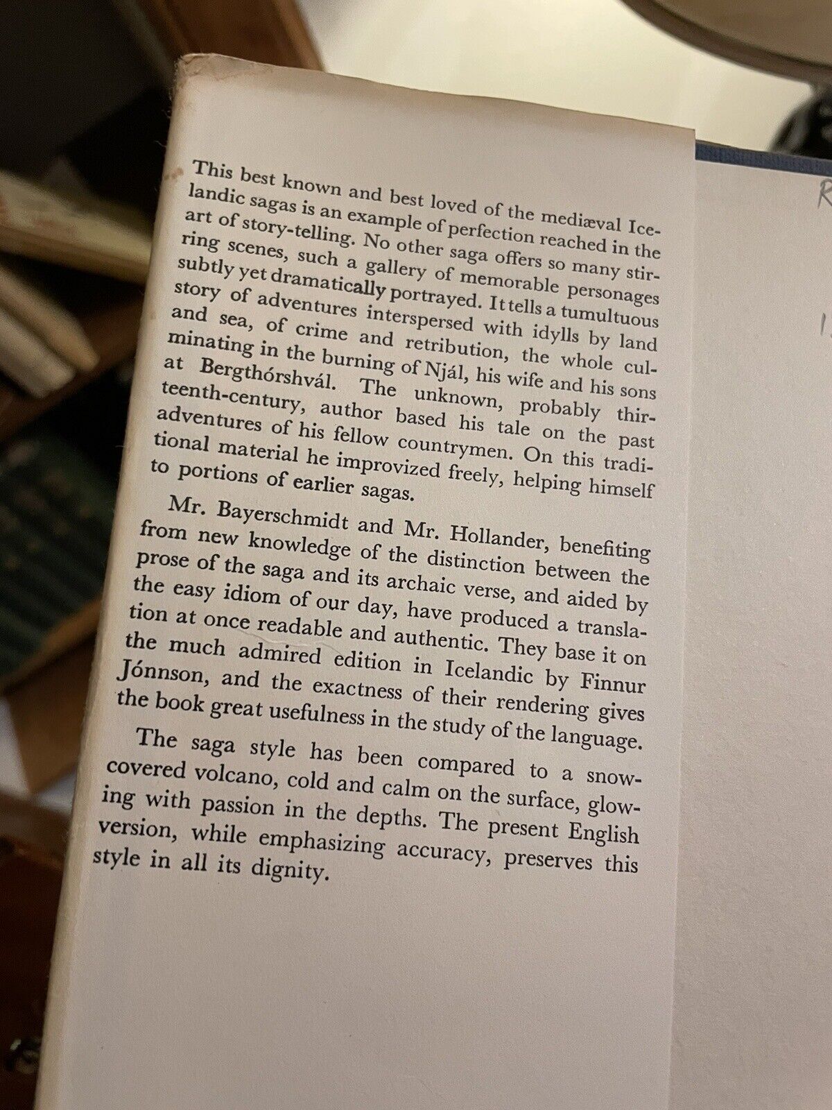 Njal's Saga : Translated from the Old Icelandic : Myths Legends : Bayerschmidt