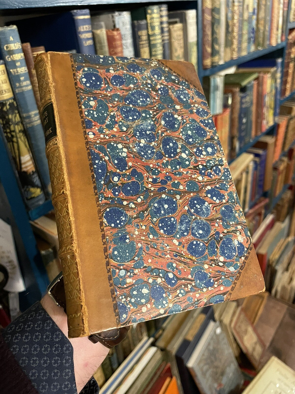 1850 Washington Irving : A History Of New York: Half Leather Binding