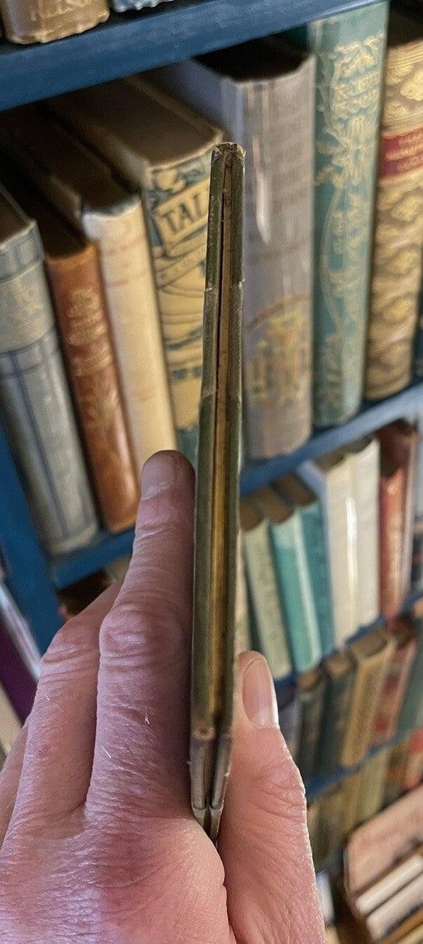 Very Slim Antique Fine Leather Binding (thinnest we've seen) Bookbinding Oddity