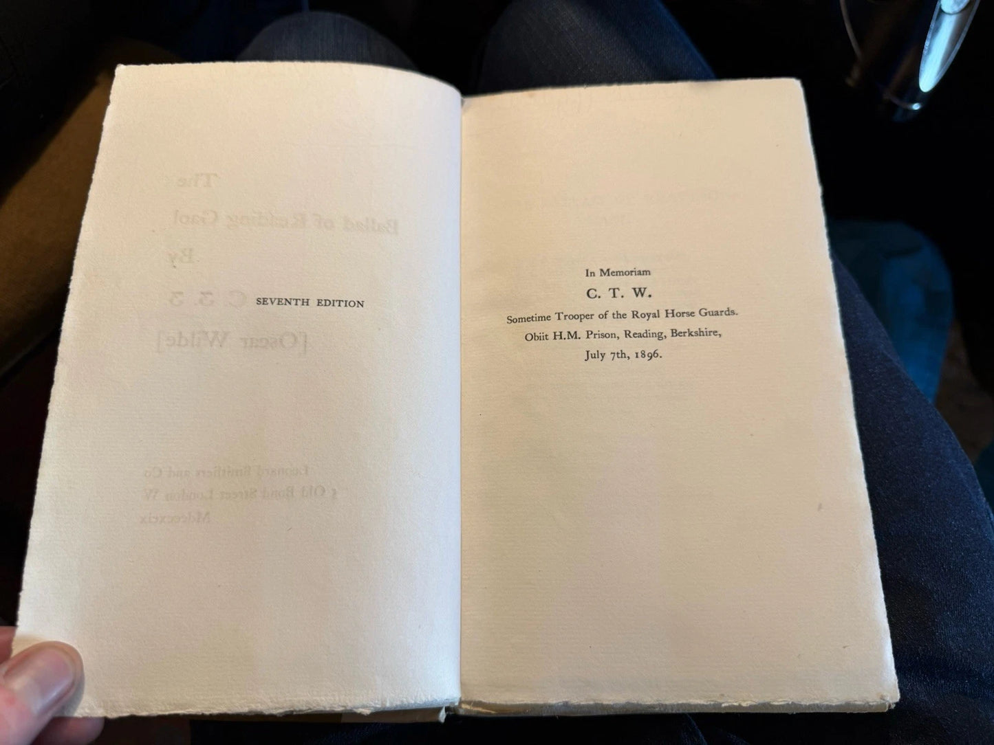 1899 The Ballad of Reading Gaol : Oscar Wilde : 7th Edition