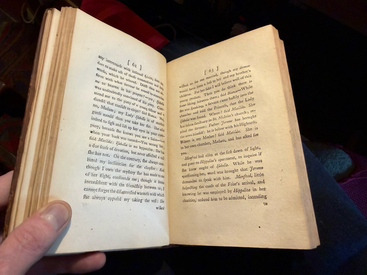 1782 The Castle of Otranto : A Gothic Story : Hugh Walpole : Fourth Edition