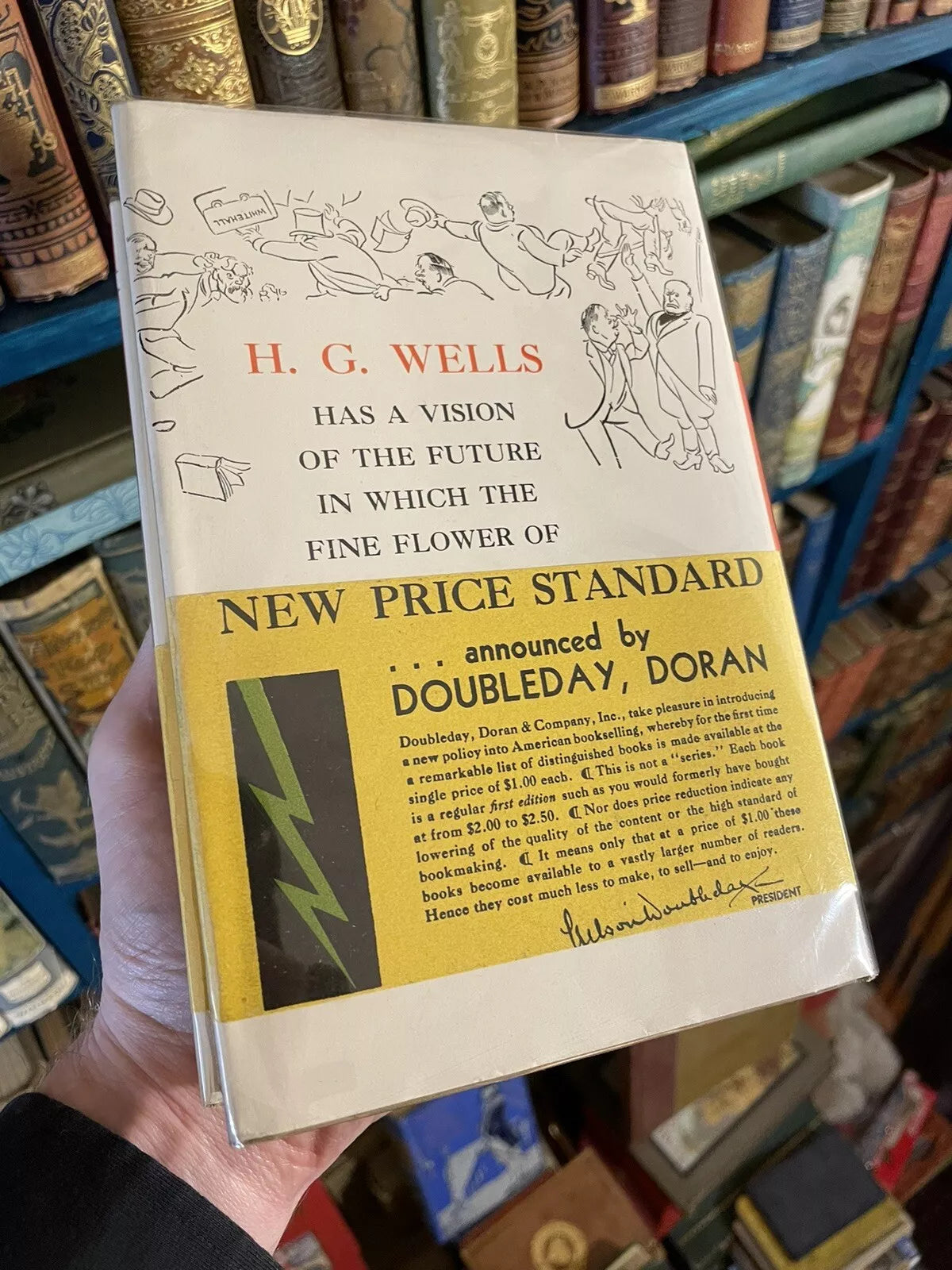 H G Wells : The Autocracy of Mr Parham : 1st/1st US Edition with Belly-band