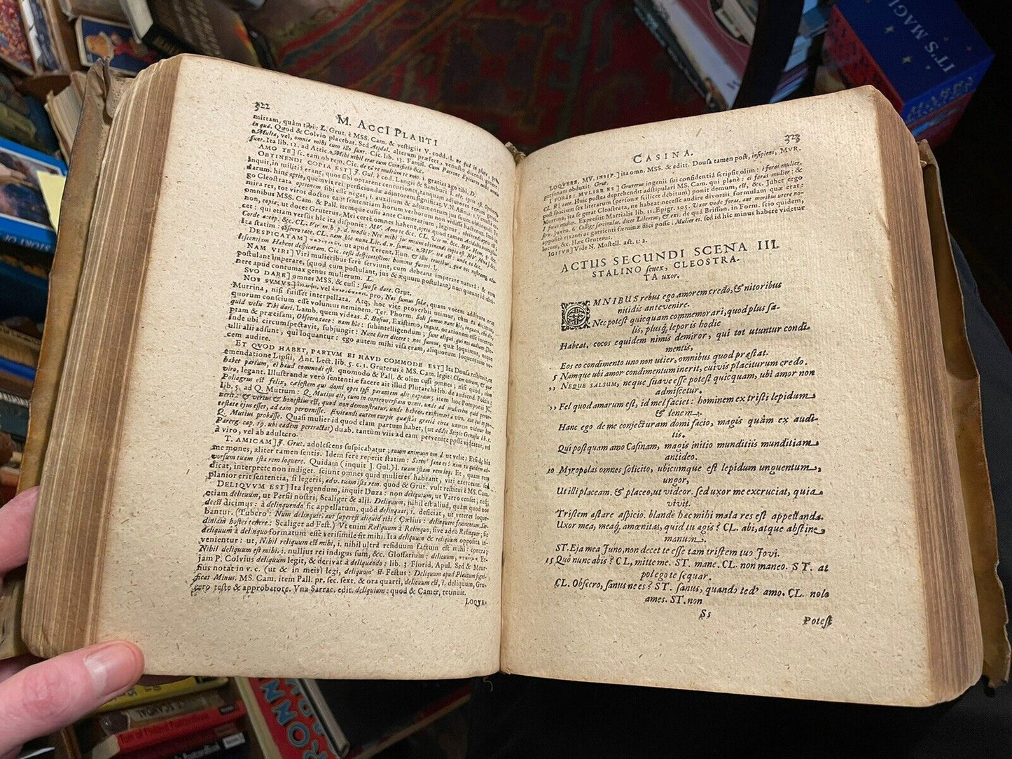 1605 Plautus : M Accl Plauti Lat Comoediae Facile Principis : Vellum Binding