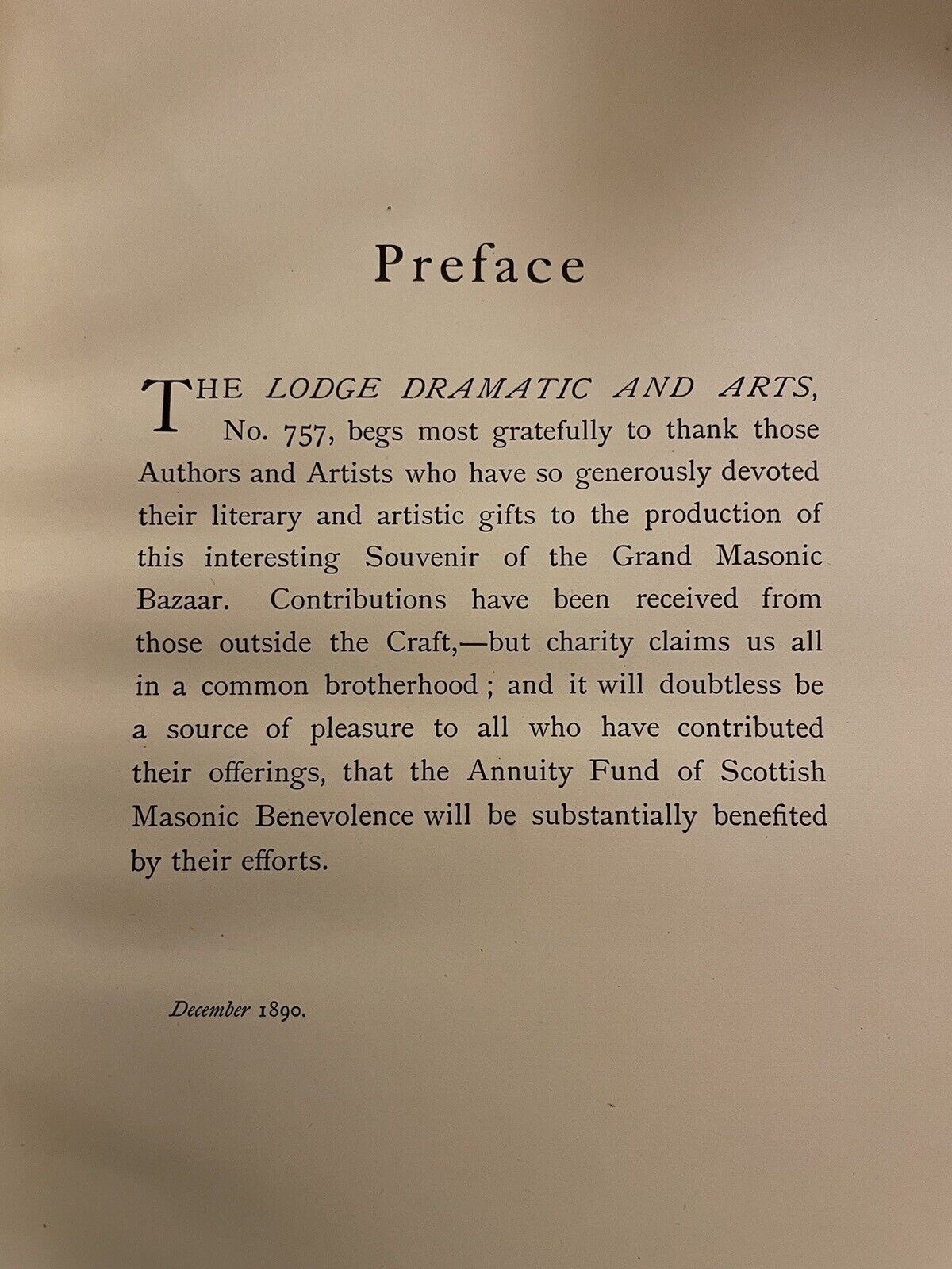 Pot Pourri : Grand Masonic Bazaar : Jerome K Jerome : J M Barrie Scottish Masons