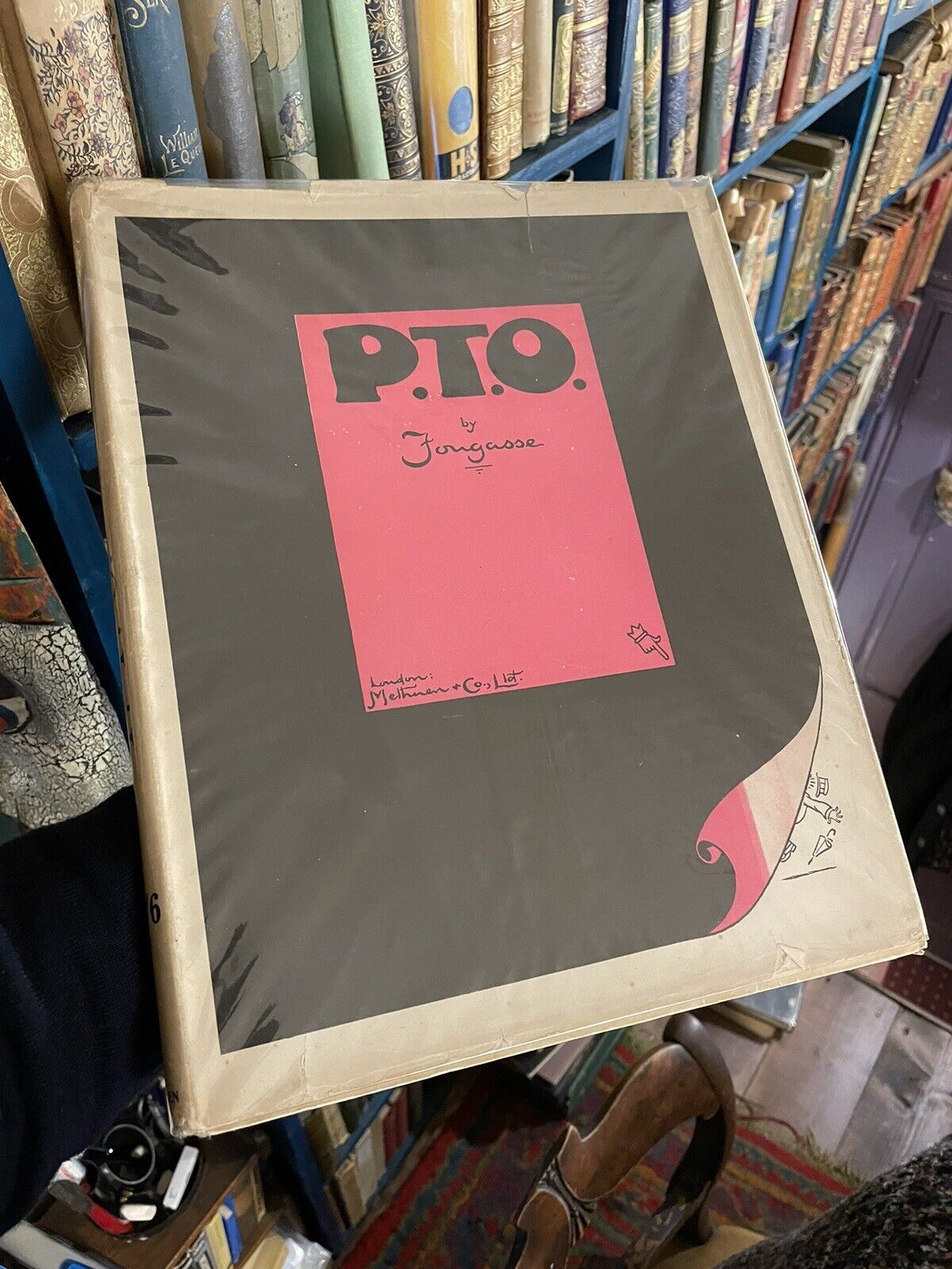 1926 P.T.O. : A Book of Drawings by Fougasse : First Edition in Orig Dust Jacket