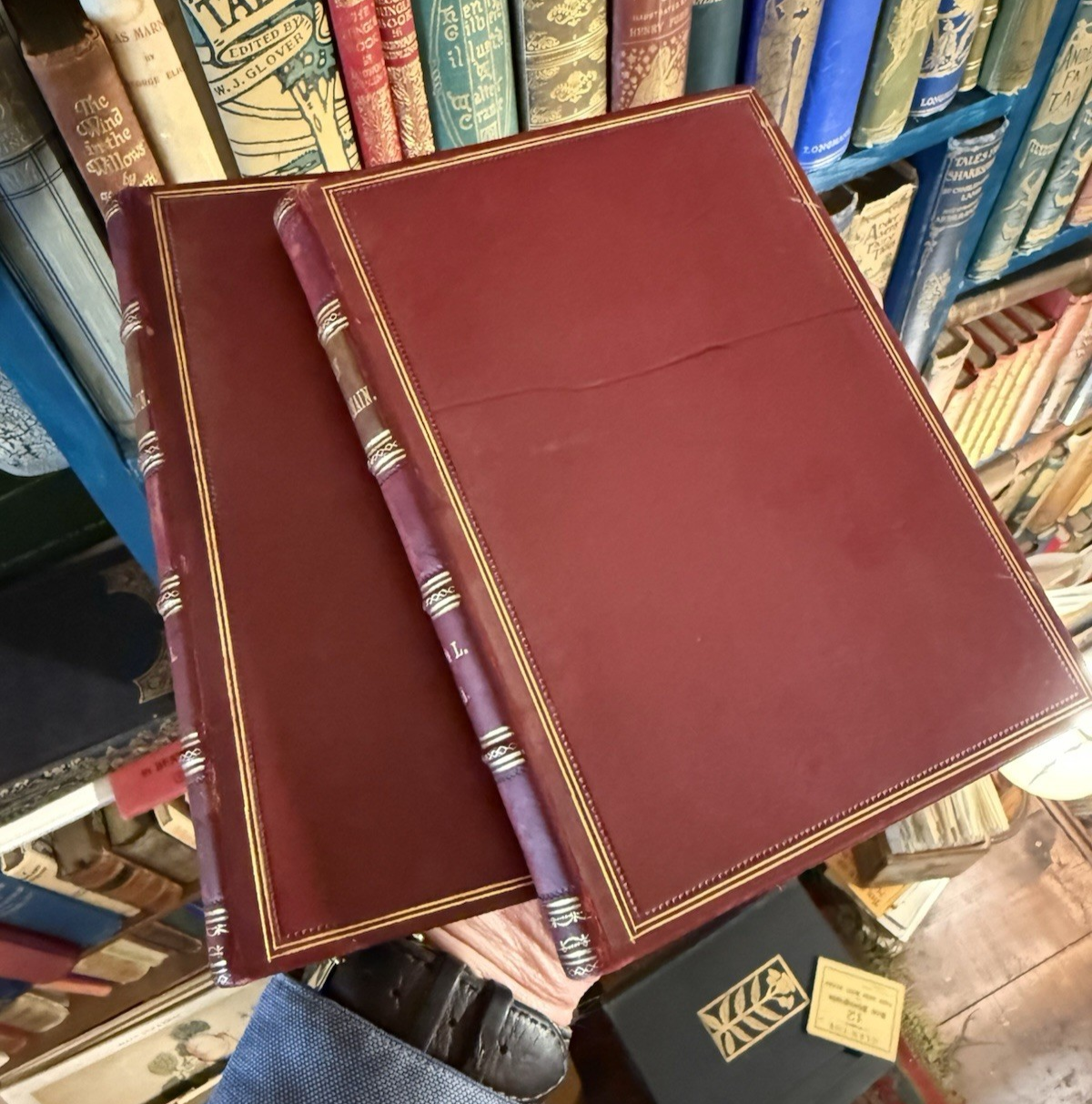 1887 S. Rider Haggard : Allan Quartermain (2 Volumes) Tauchnitz Leather Bindings