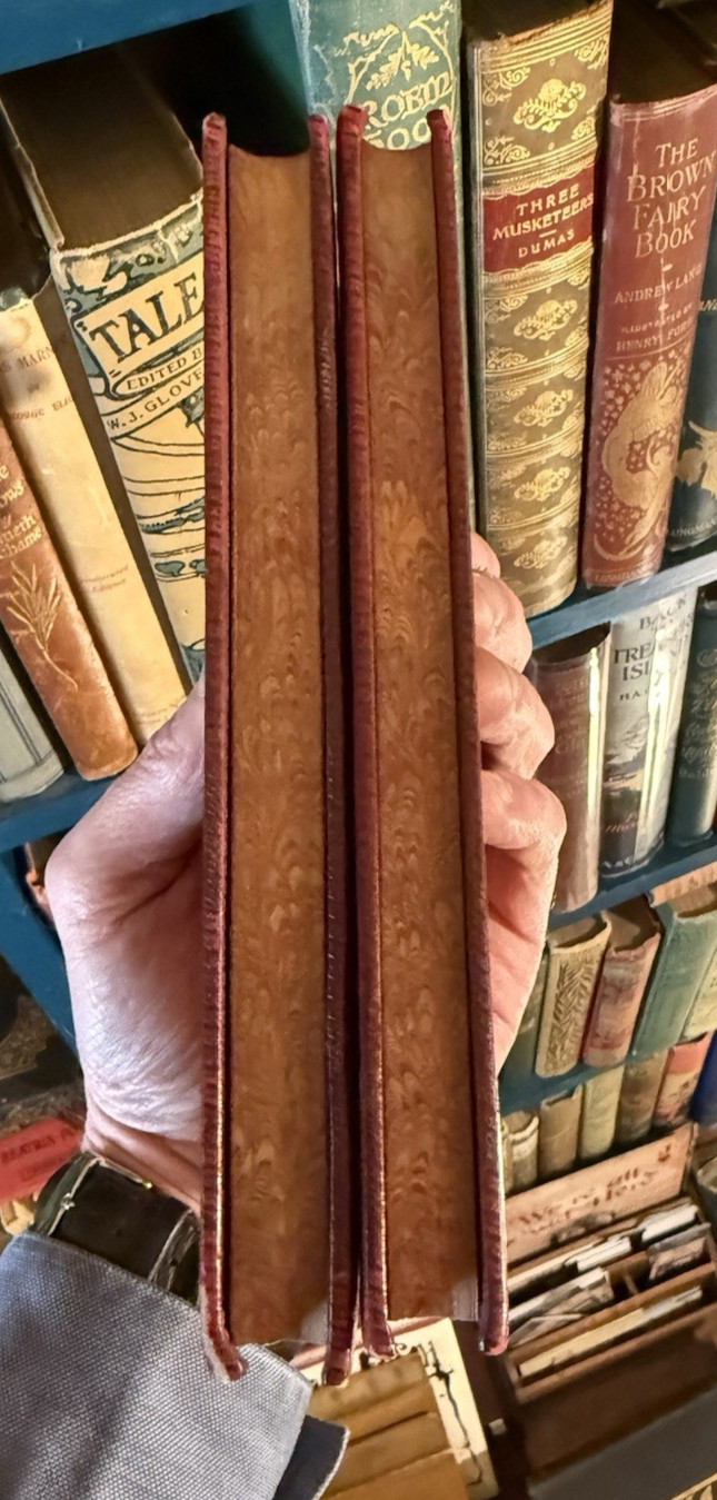 1887 S. Rider Haggard : Allan Quartermain (2 Volumes) Tauchnitz Leather Bindings