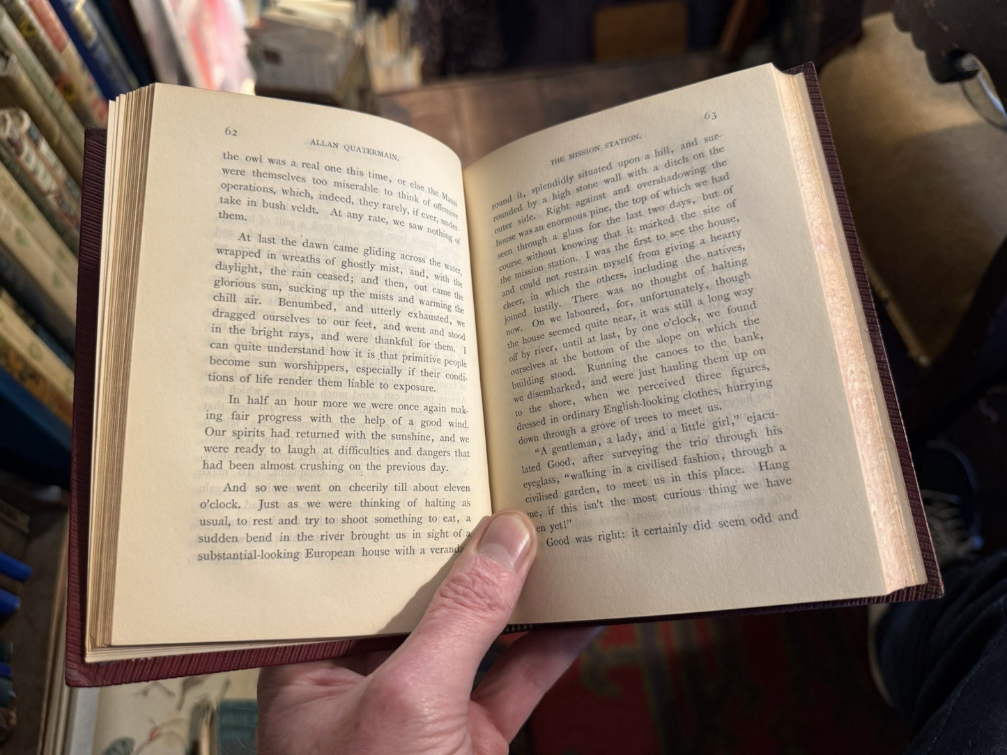 1887 S. Rider Haggard : Allan Quartermain (2 Volumes) Tauchnitz Leather Bindings