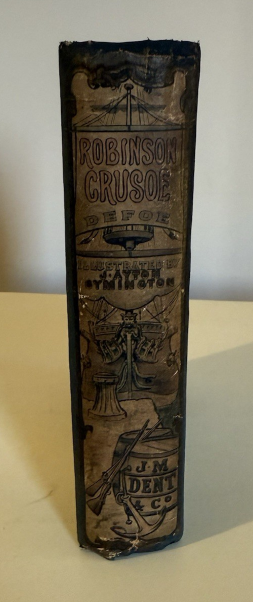 1905 Robinson Crusoe : Daniel Defoe : Decorative Binding : Symington