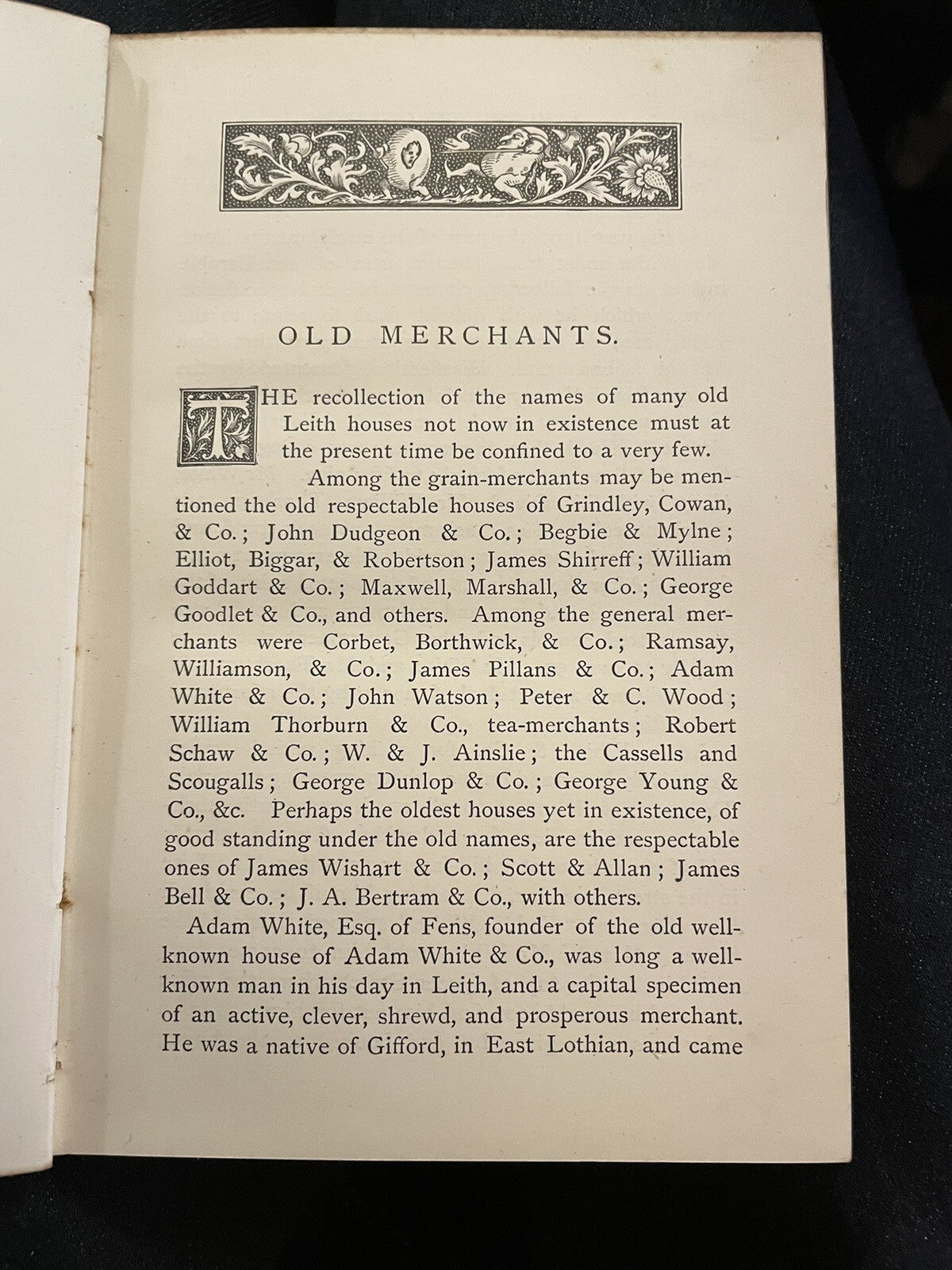 1888 Reminiscences of the Port and Town of Leith, Edinburgh : John Martine