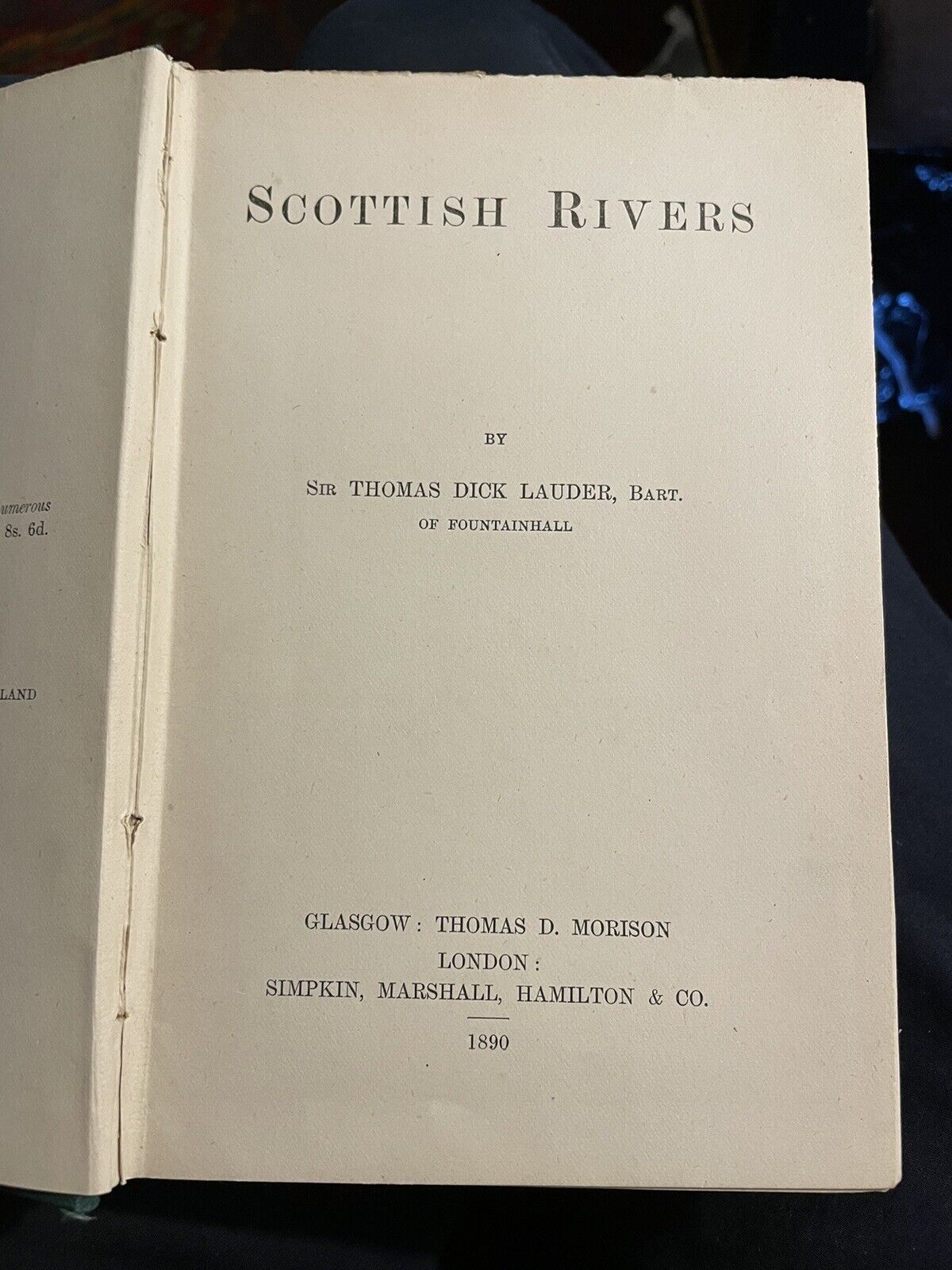 1890 Scottish Rivers : The Tweed & Tyne : Sir Thomas Dick Lauder