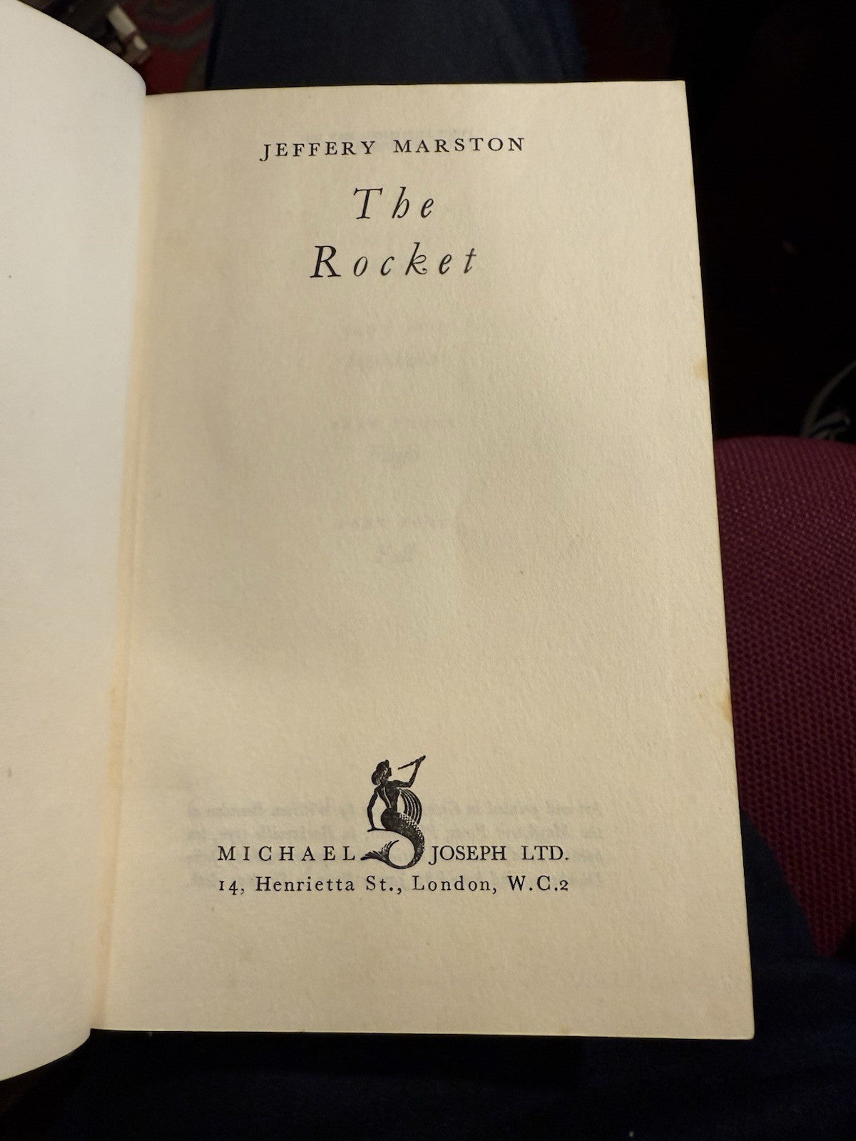 1936 : The Rocket by Jeffery Marston : Art Deco Dust Jacket by Barbosa